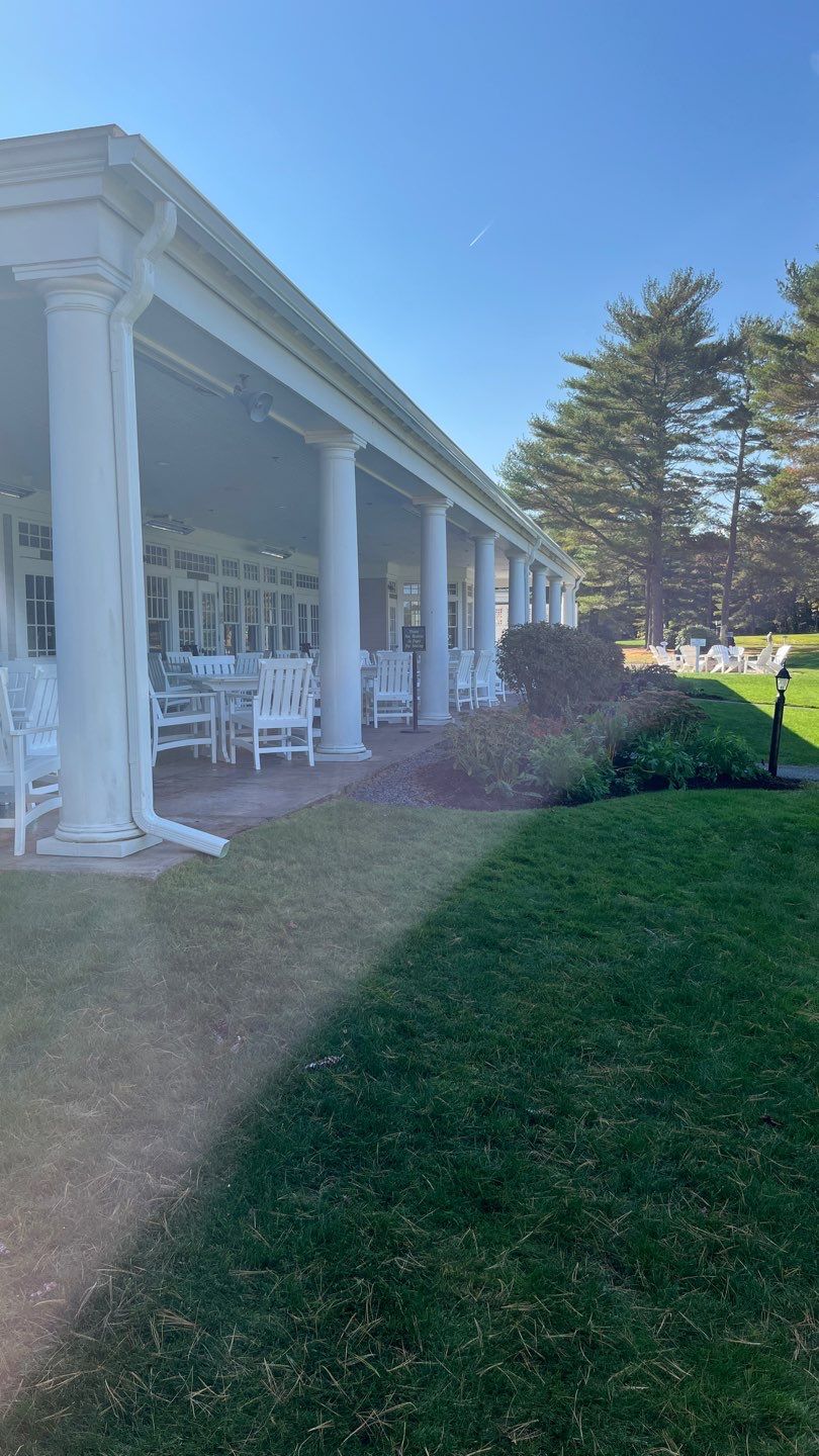 Gutter Installation using 6" K-Style Aluminum Gutter at Pine Hills Golf Course by Gutter Pro Enterprises