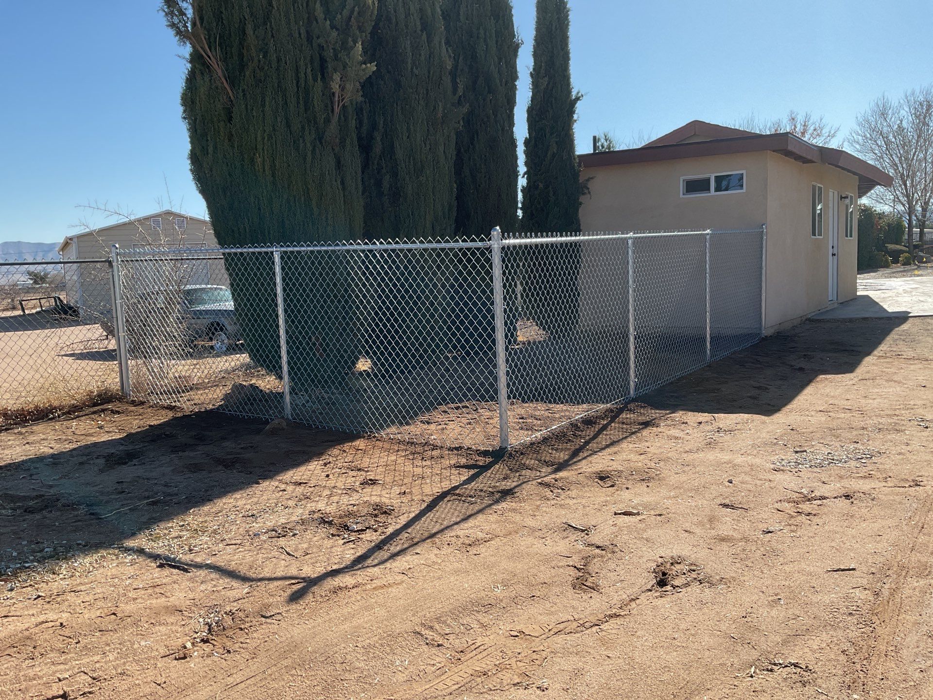 Fence Installation using chain -link by Fence Guys Inc. 