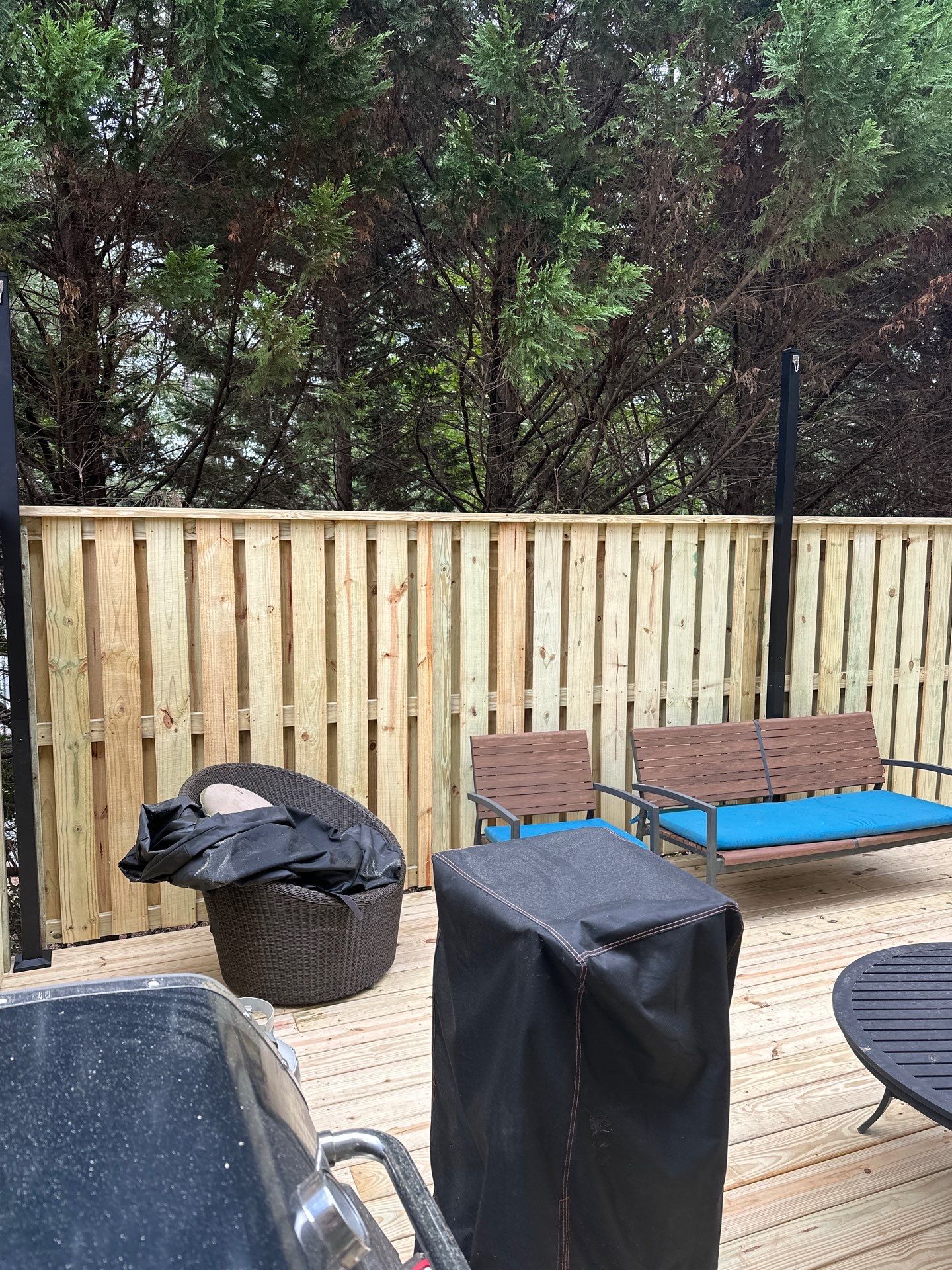 Decatur, GA Deck Resurface and Privacy Wall Build Using Pressure Treated Pine by Nelson Exteriors 