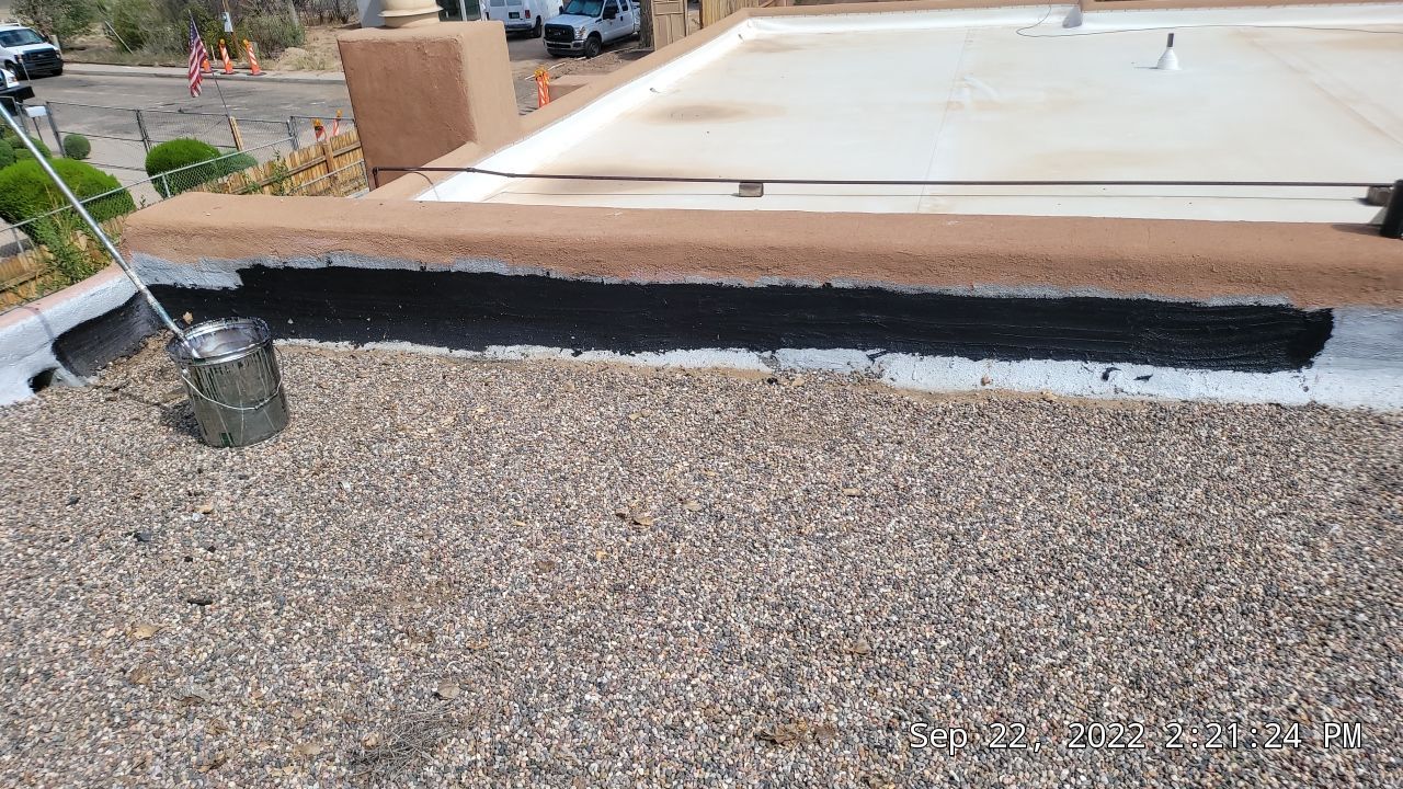 Roof Maintenance and Low-E Tempered Glass Skylight Replacement on Gravel Roof in Northwest Albuquerque by Doyle Roof Masters Inc