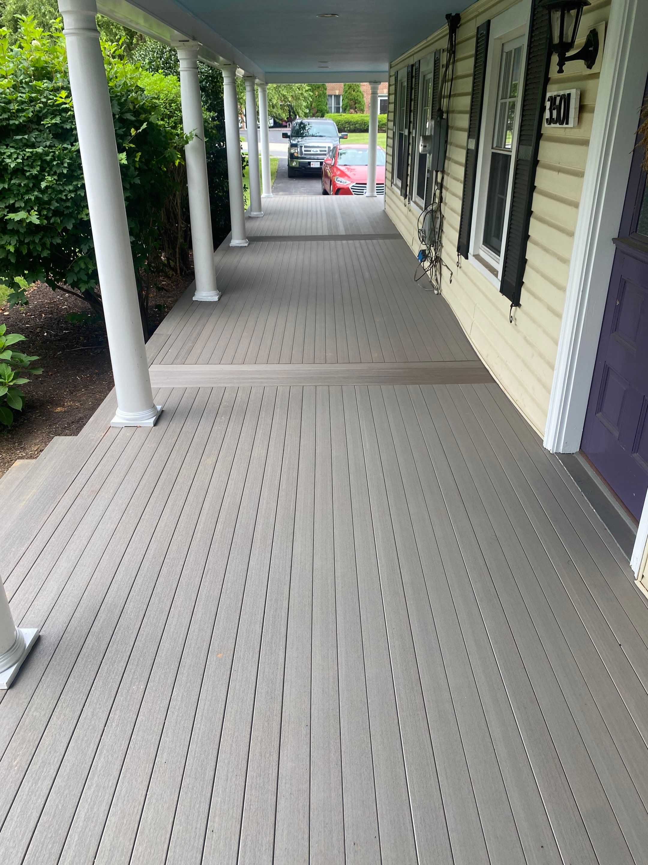 Front Porch Transformation using Timbertech Decking by The Smet Companies, LLC