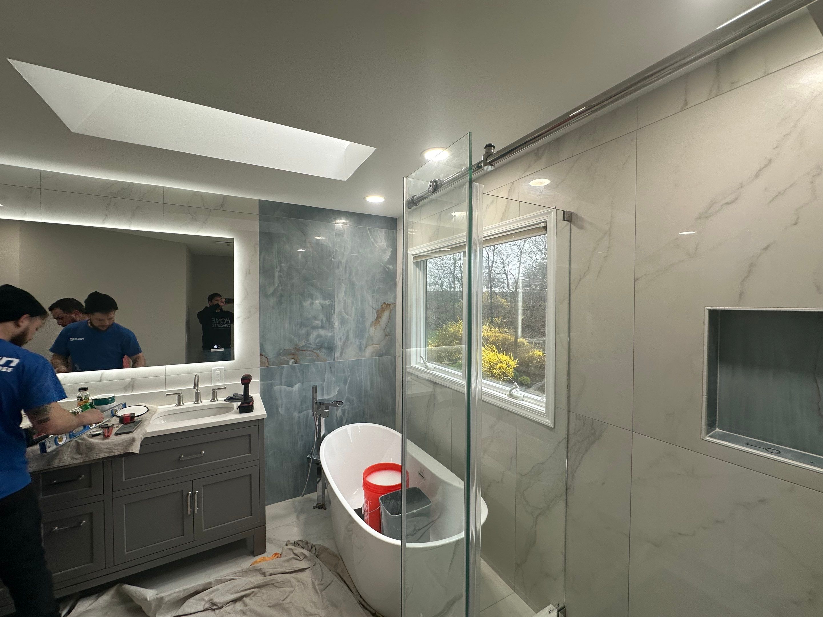 Bathroom Remodel using Tile by Home Concepts Construction