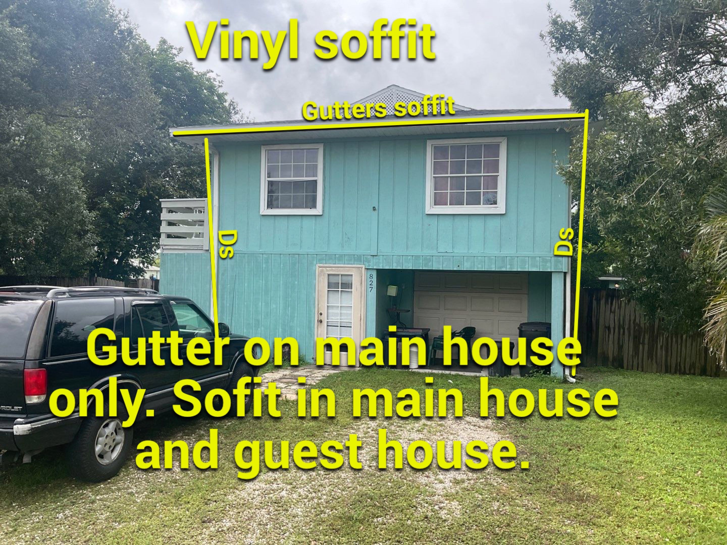 Soffit and Fascia Installation using White Soffit in Lehigh Acres, FL by Gutter Professors