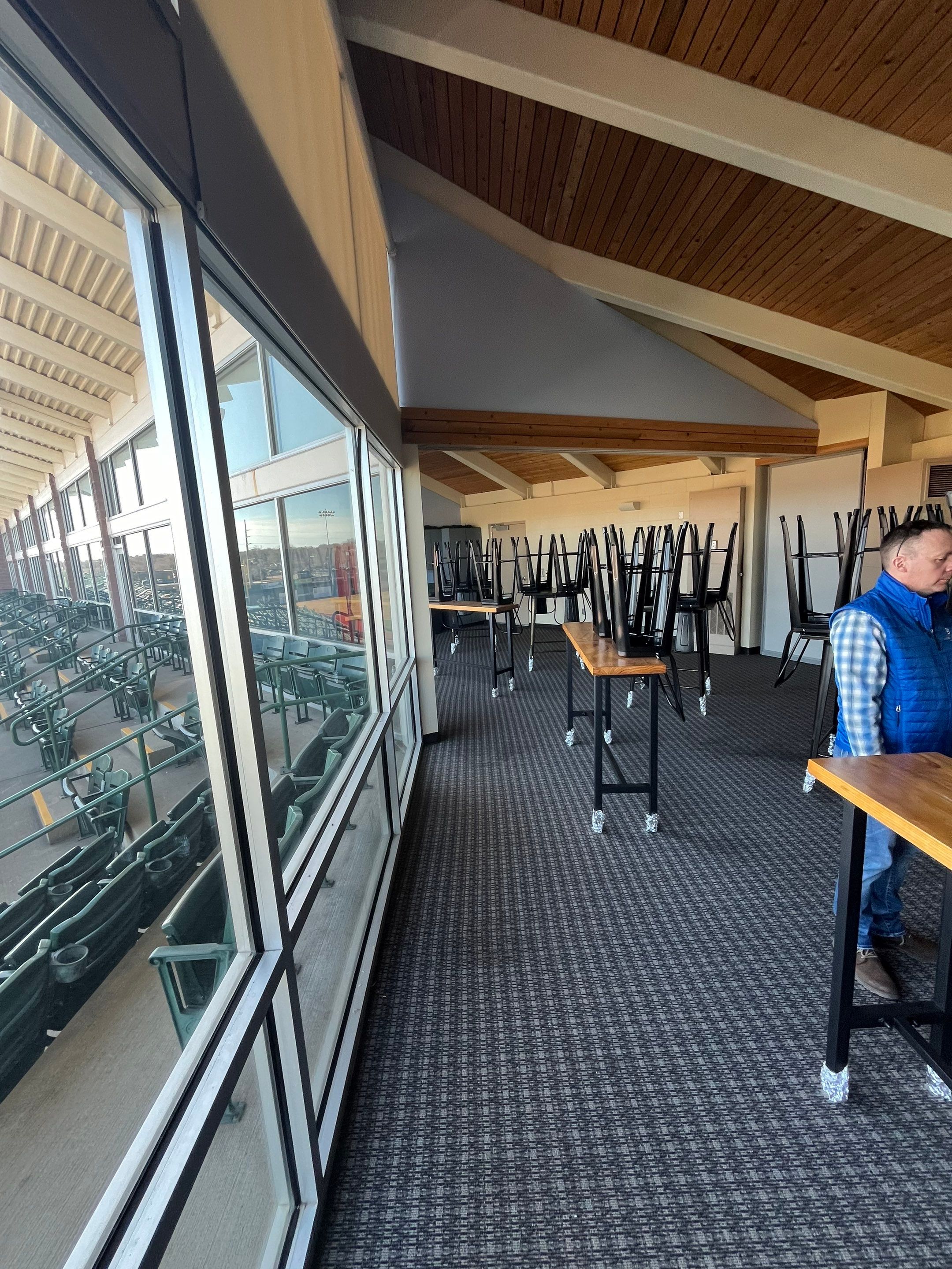Commercial Epoxy Floor Coating for Stadium Viewing Suites in Sioux Falls by Select Painting, Coatings & Garage Cabinets
