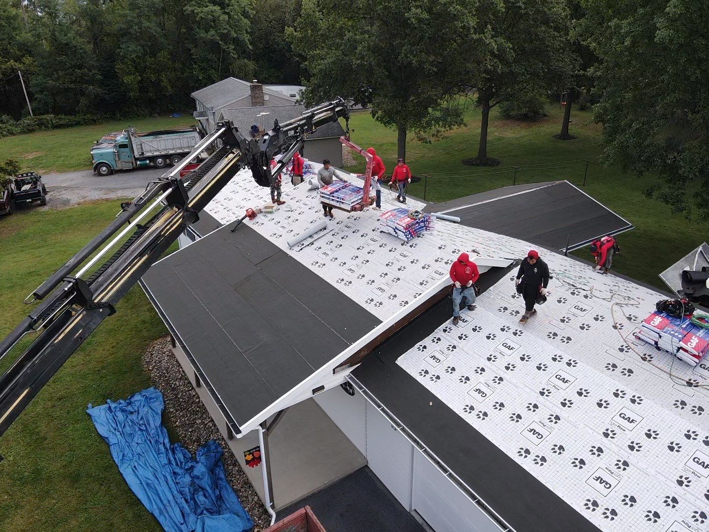 Residential GAF Timberline HDZ Shingle Roof Installation in Walnut Bottom by Teflon Roofing