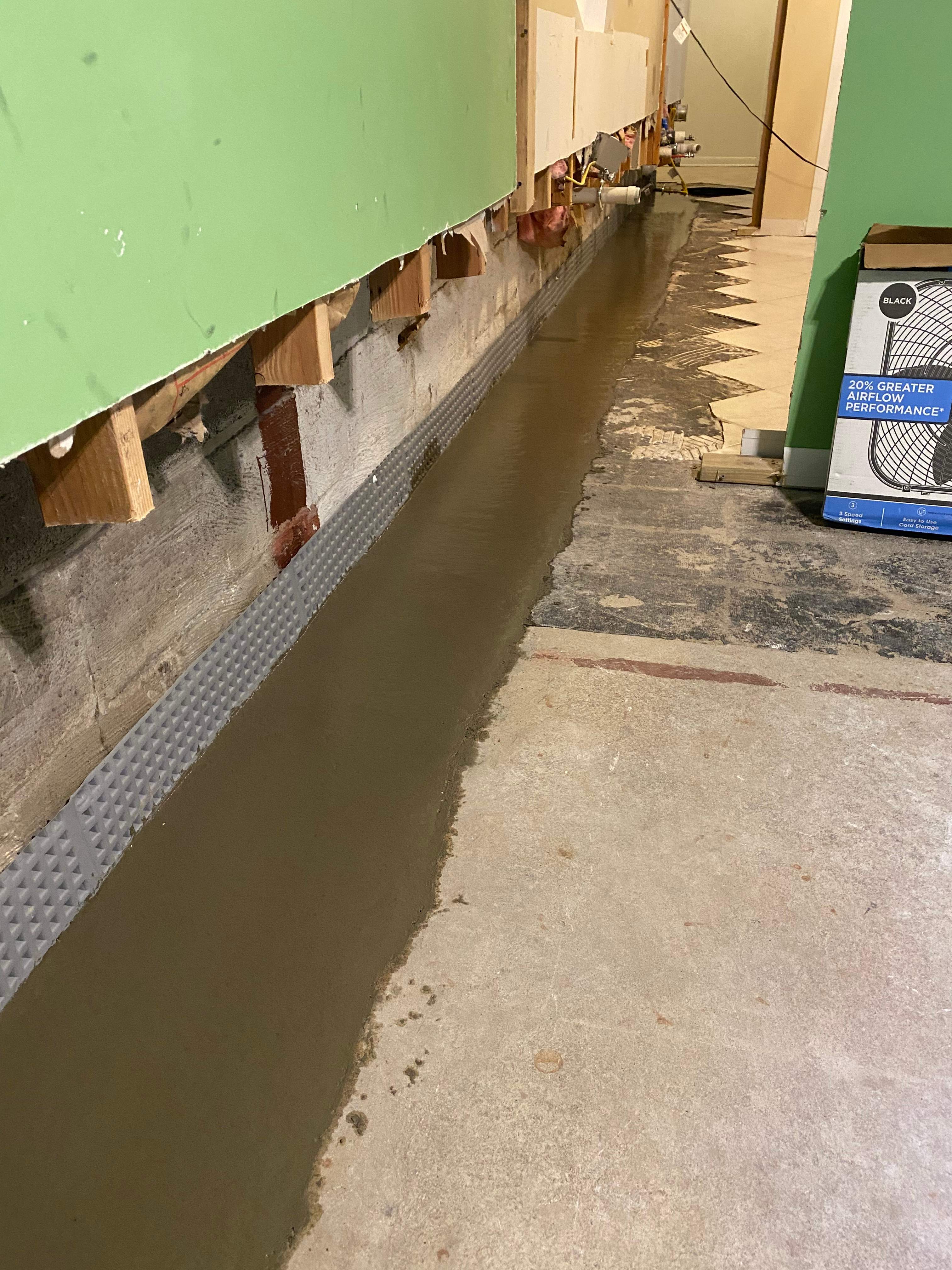 Interior French Drain Job in West Orange, NJ by Pure Service Pro, LLC 