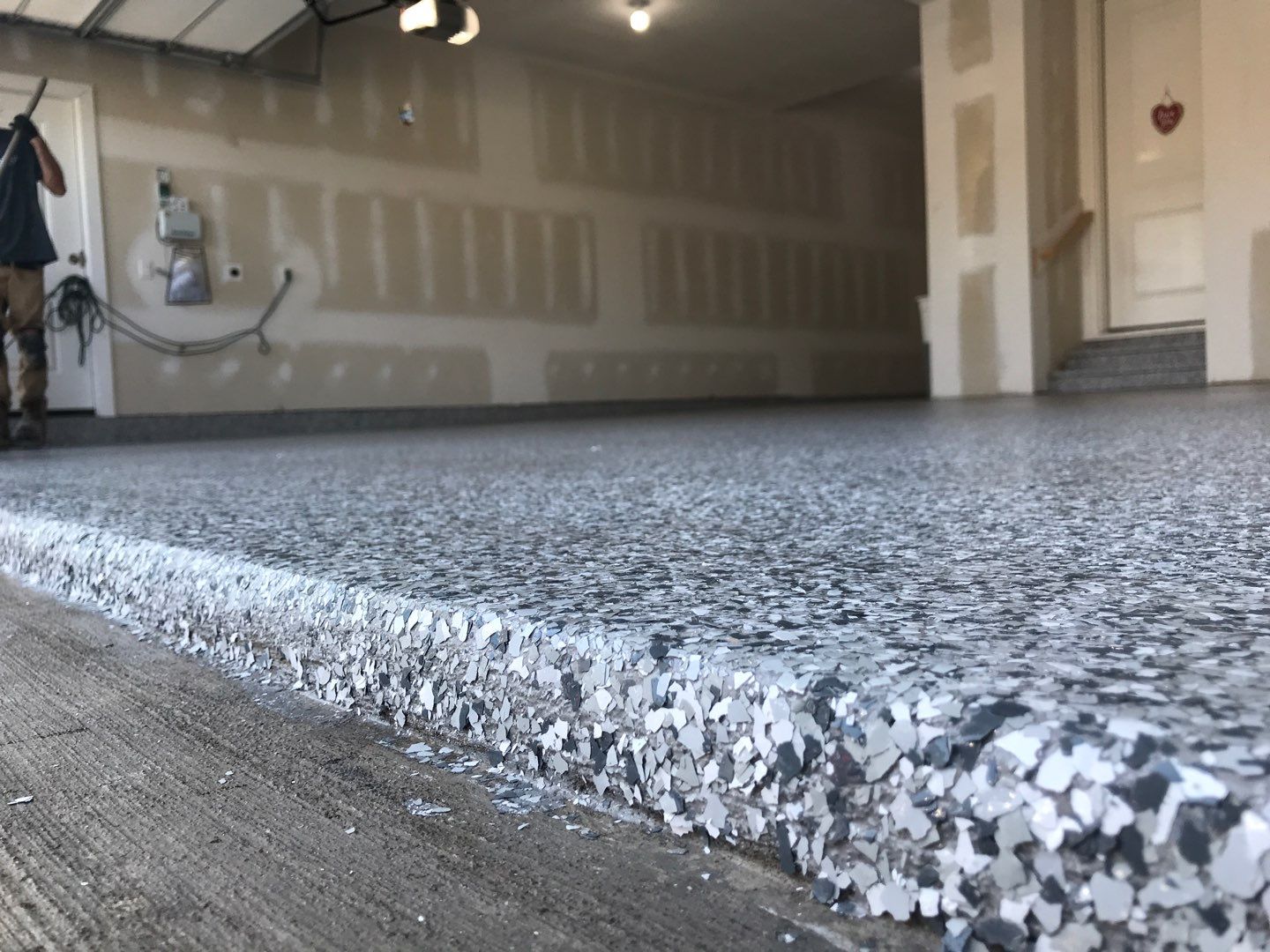 Garage using Slate Stone by Select Painting, Coatings & Garage Cabinets