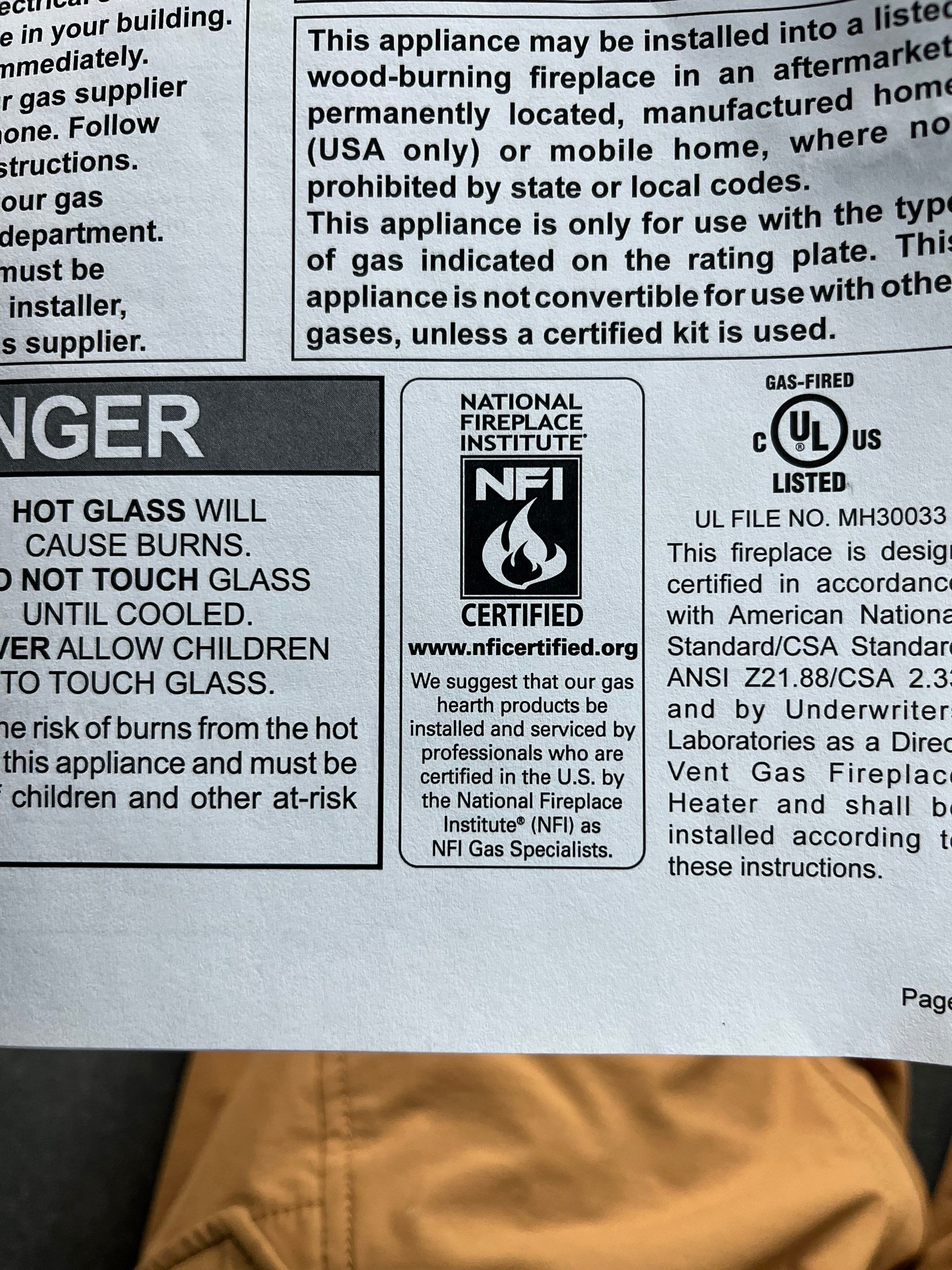 Gas Fireplace Insert in Portsmouth by Premier Chimney and Roofing