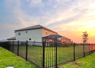 Aluminum Fence Installation using Black 3 Rail Aluminum Fence