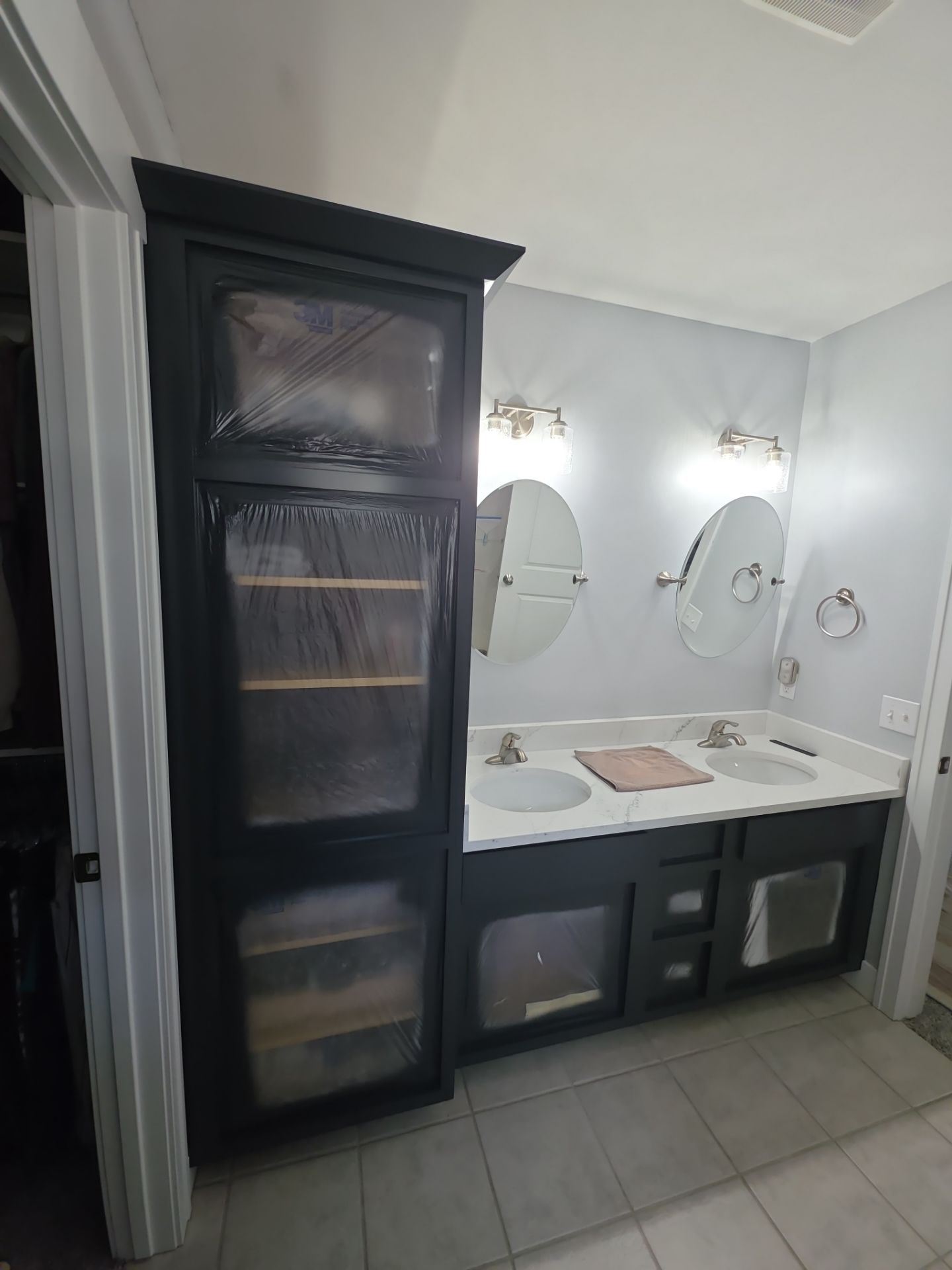 Bathroom Vanity Cabinet Refinishing Completed in Spring Lake, Michigan by Gordon Painting