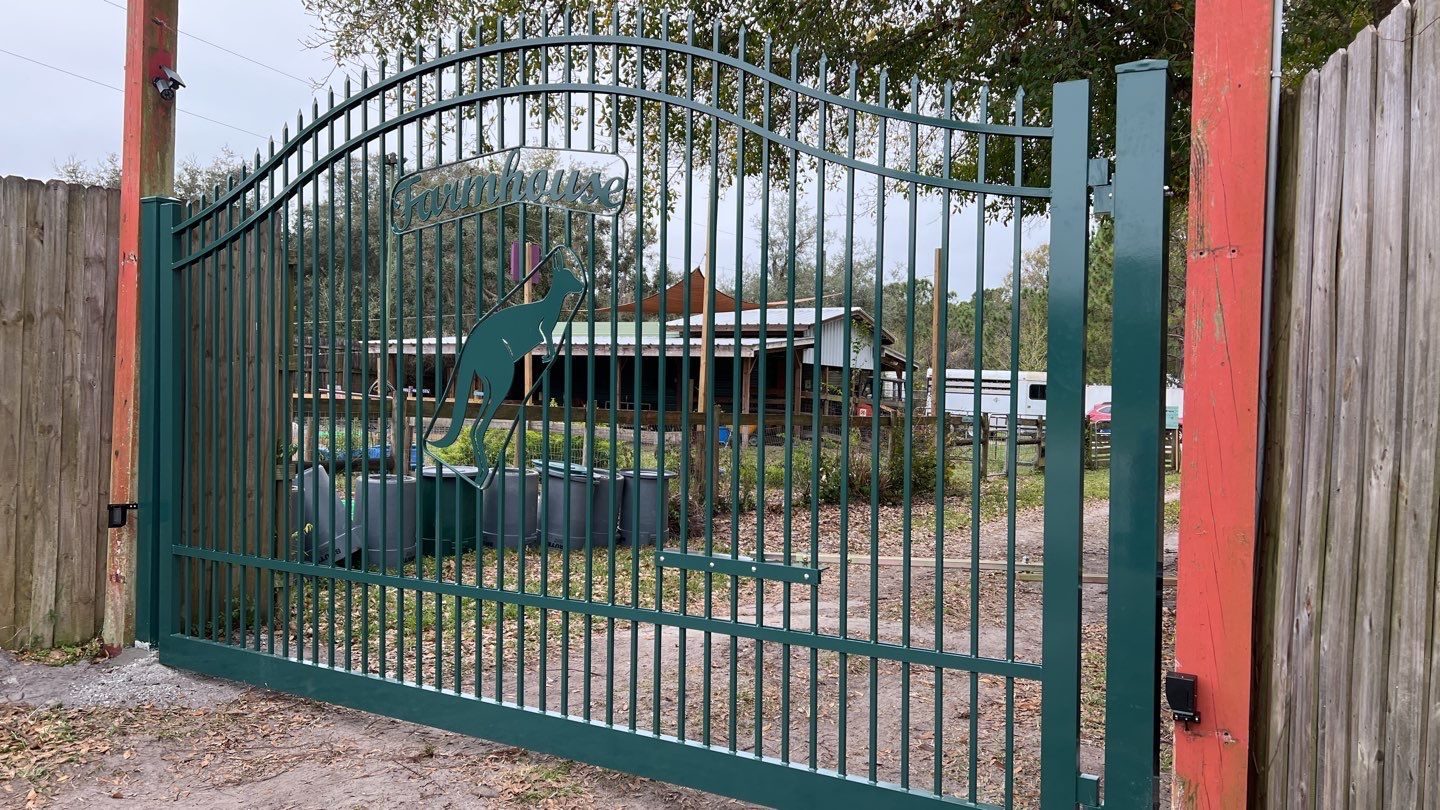 Farmhouse Estate Gate With Liftmaster Gate Operator by Asap fence and gates, LLC