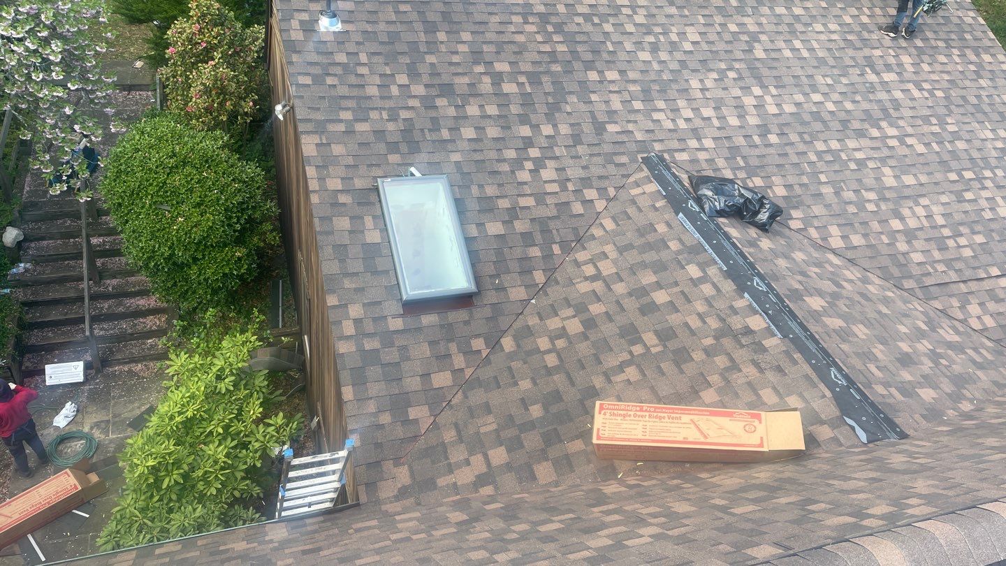 Roof Replacement w/ Skylights in Baltimore, MD (IKO Dynasty) by American Home Contractors