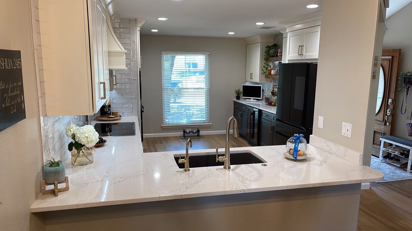 Helotes Kitchen Remodel | Custom Two-Tone Kitchen with Opened Wall and Expanded Storage by Legacy Bath and Kitchen 