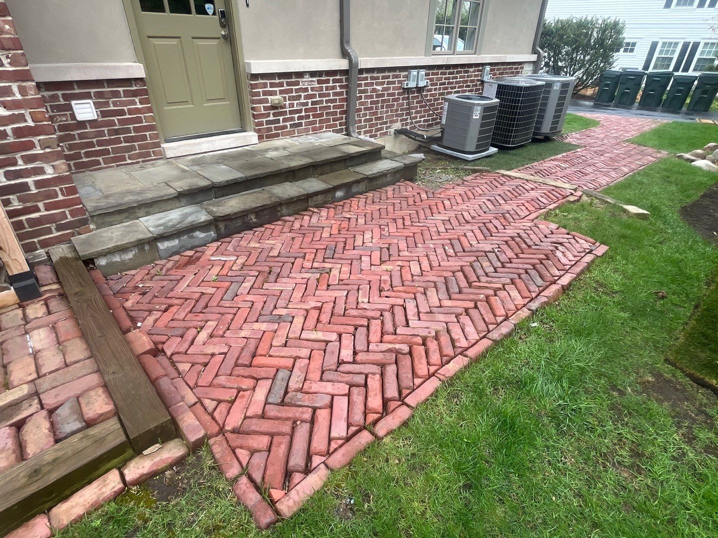 bluestone using Algaecide, soft wash soap by Northern Power Washing LLC.