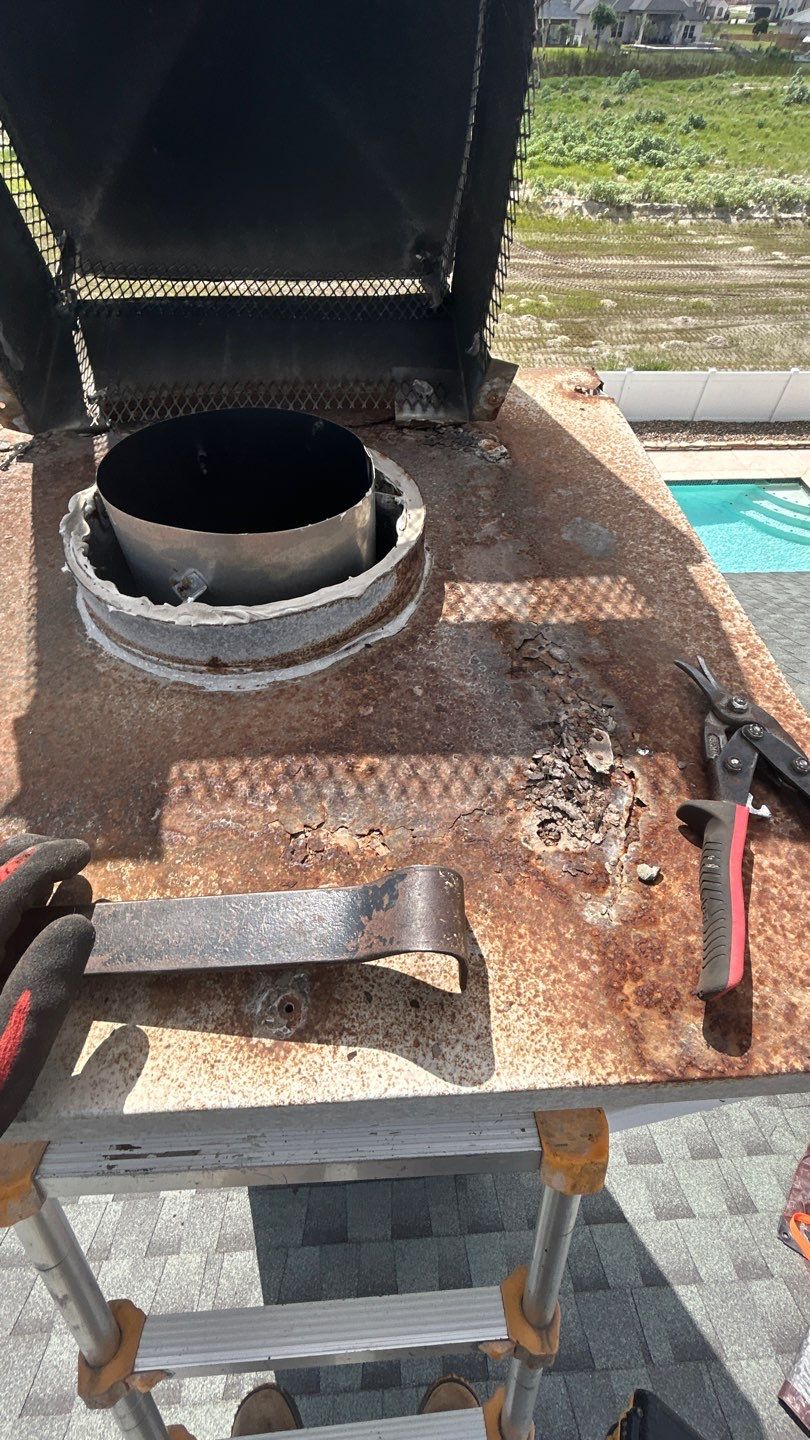 Chimney Cap & Chase Replacement using Galvanized Chimney Cap & Chase by Lighthouse Roofing