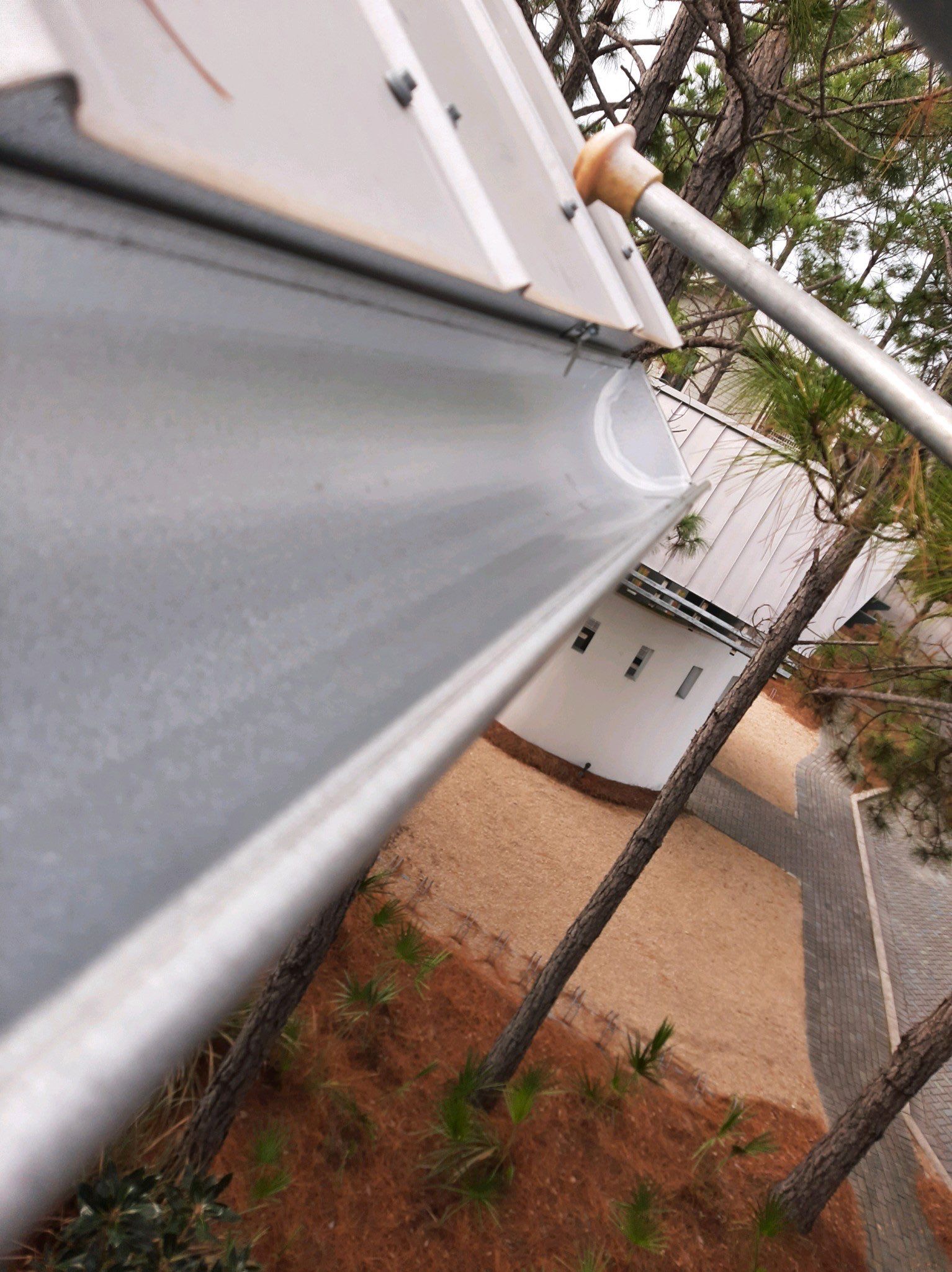 Gutter Installation using Galvalume Half Round Seamless Gutters by Gutter Professors