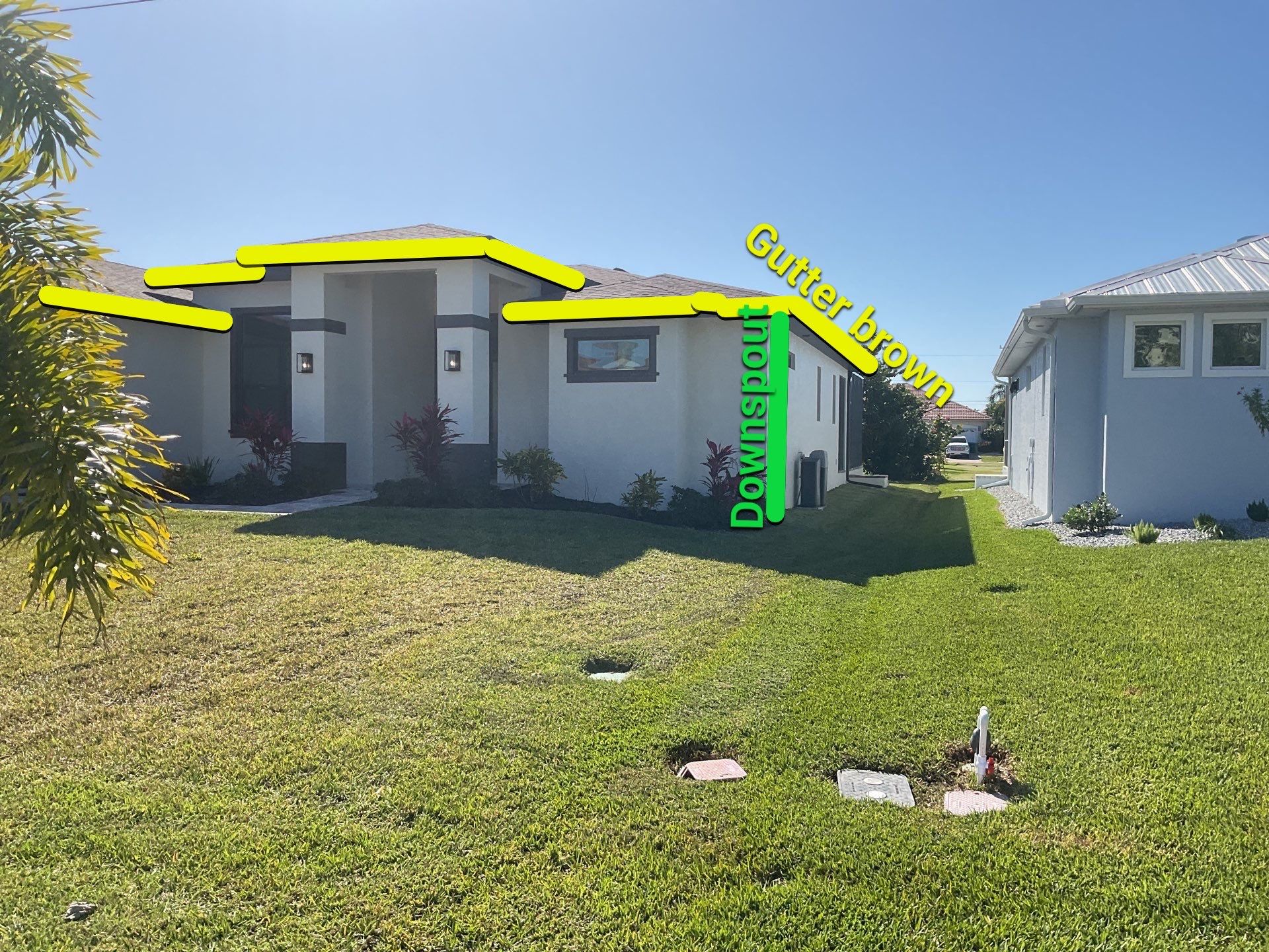 Seamless Gutter Installation using Musket Brown Seamless Gutters in Cape Coral FL by Gutter Professors