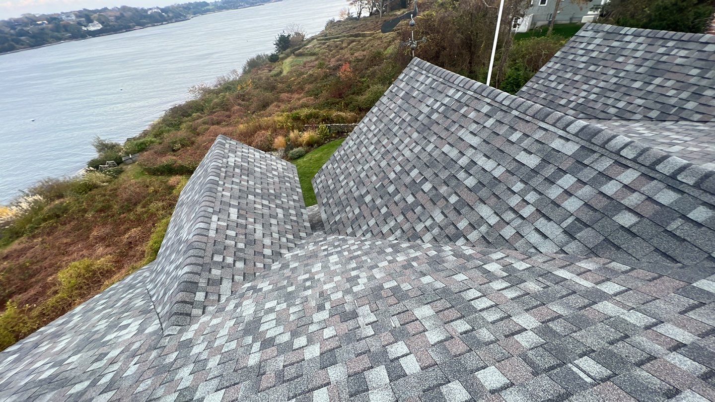 Waterfront Roof Replacement - Mackerel Cove, Jamestown, RI  by Rinaldi Brothers