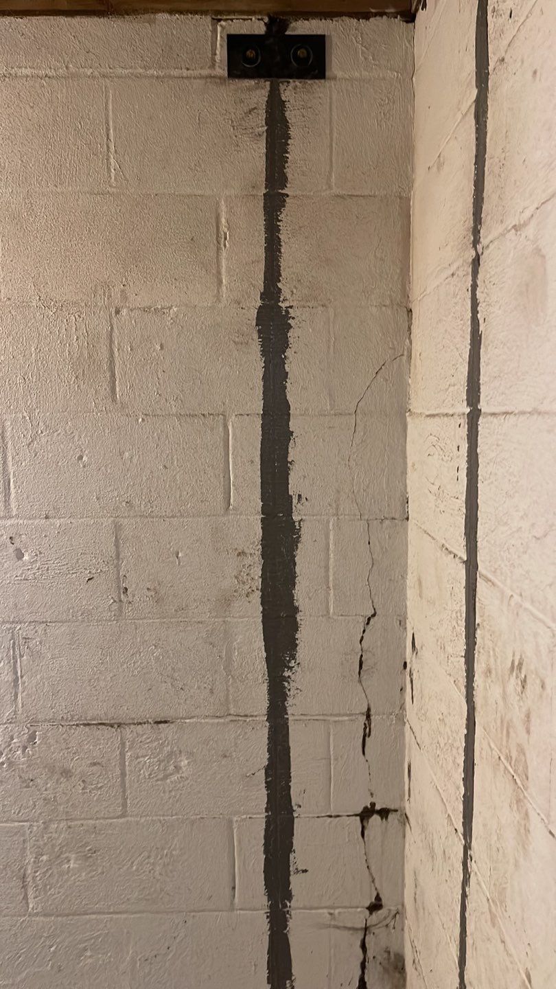 Embedded Fiber Reinforcement and Basement Waterproofing using GrateDrain Waterproofing System by Toledo Basement Repair