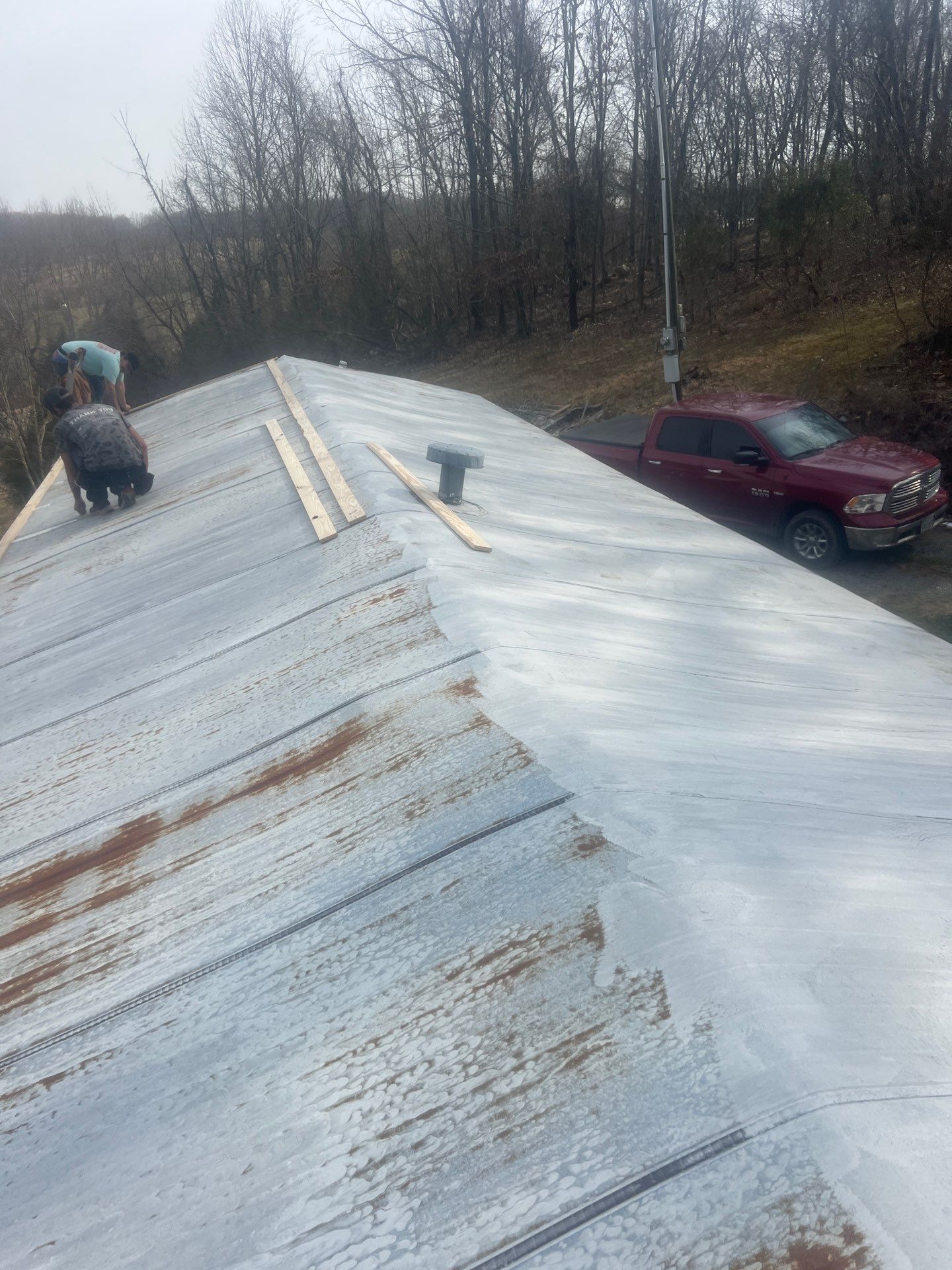 Textured Charcoal Gray using 29 Gauge AG Panel by Omnia Roofing
