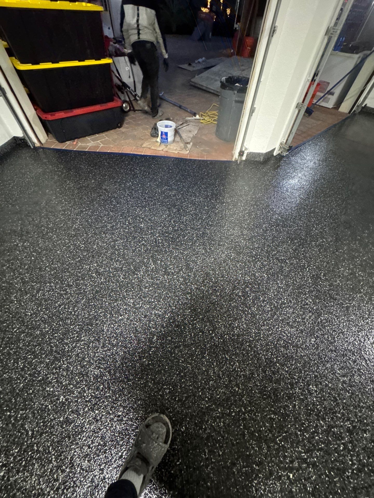 Carbon Flake Garage Floor Coating by Performance Floors & Coating
