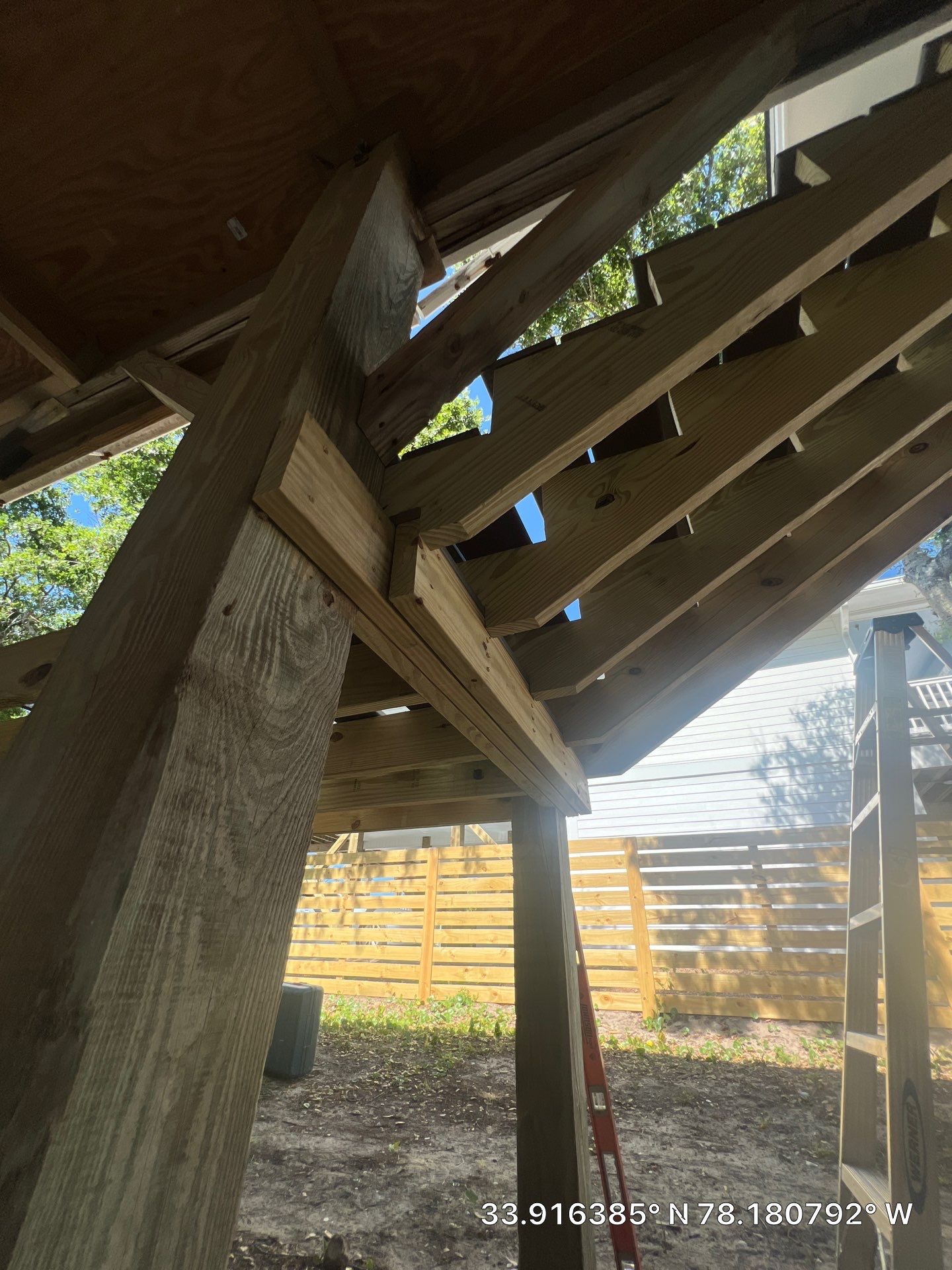 Framing Steps using Trex Enhance Grooved 1" X 12' Rocky Harbor by RGR Construction and Roofing, LLC