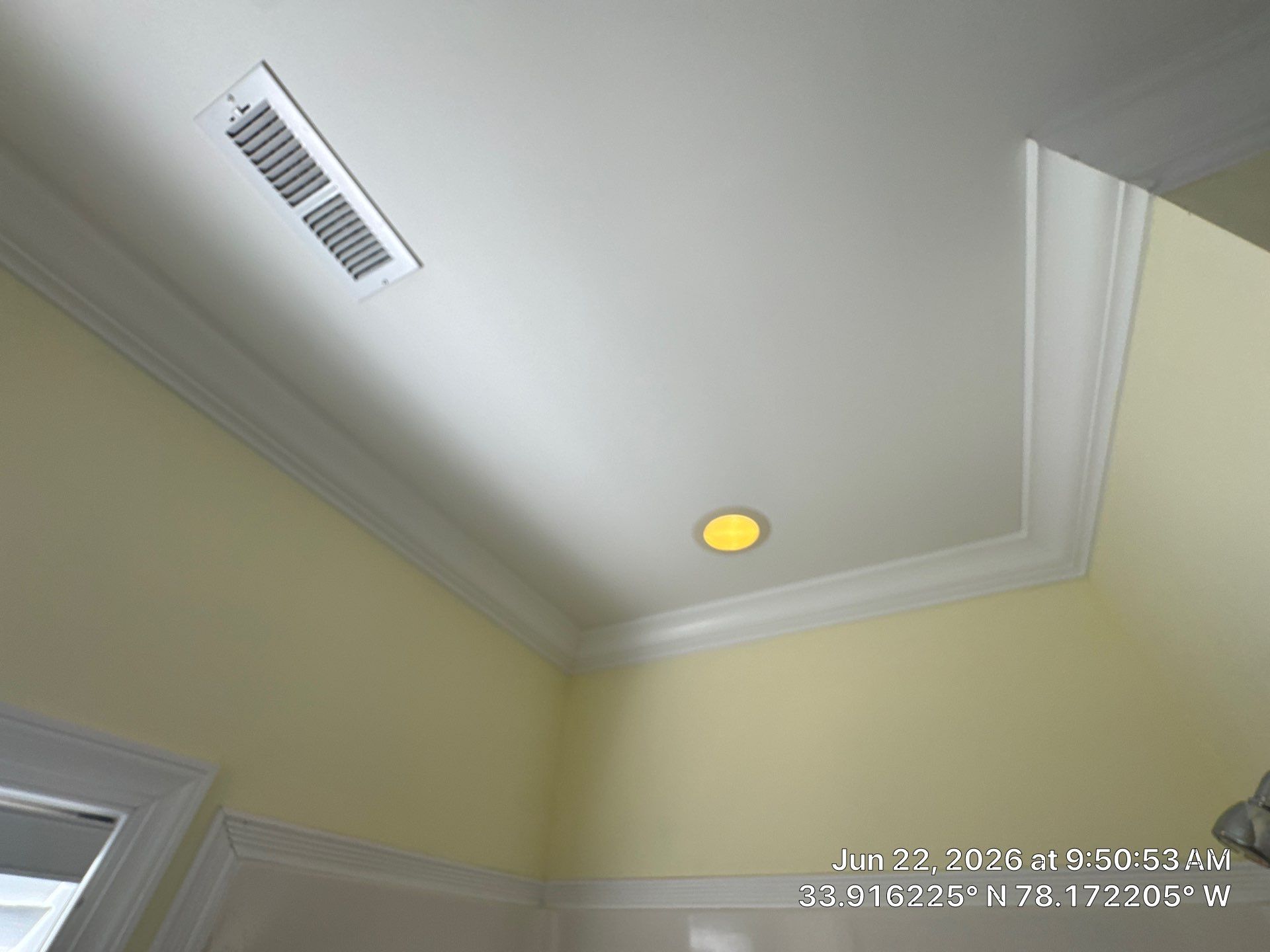 Oak Island Bathroom Ceiling Leak Repair and Restoration by RGR Construction and Roofing, LLC