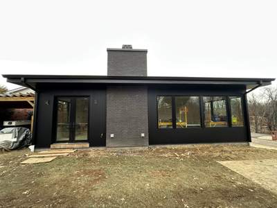 Modern Home Addition with Matte Black Siding in Pittsburgh