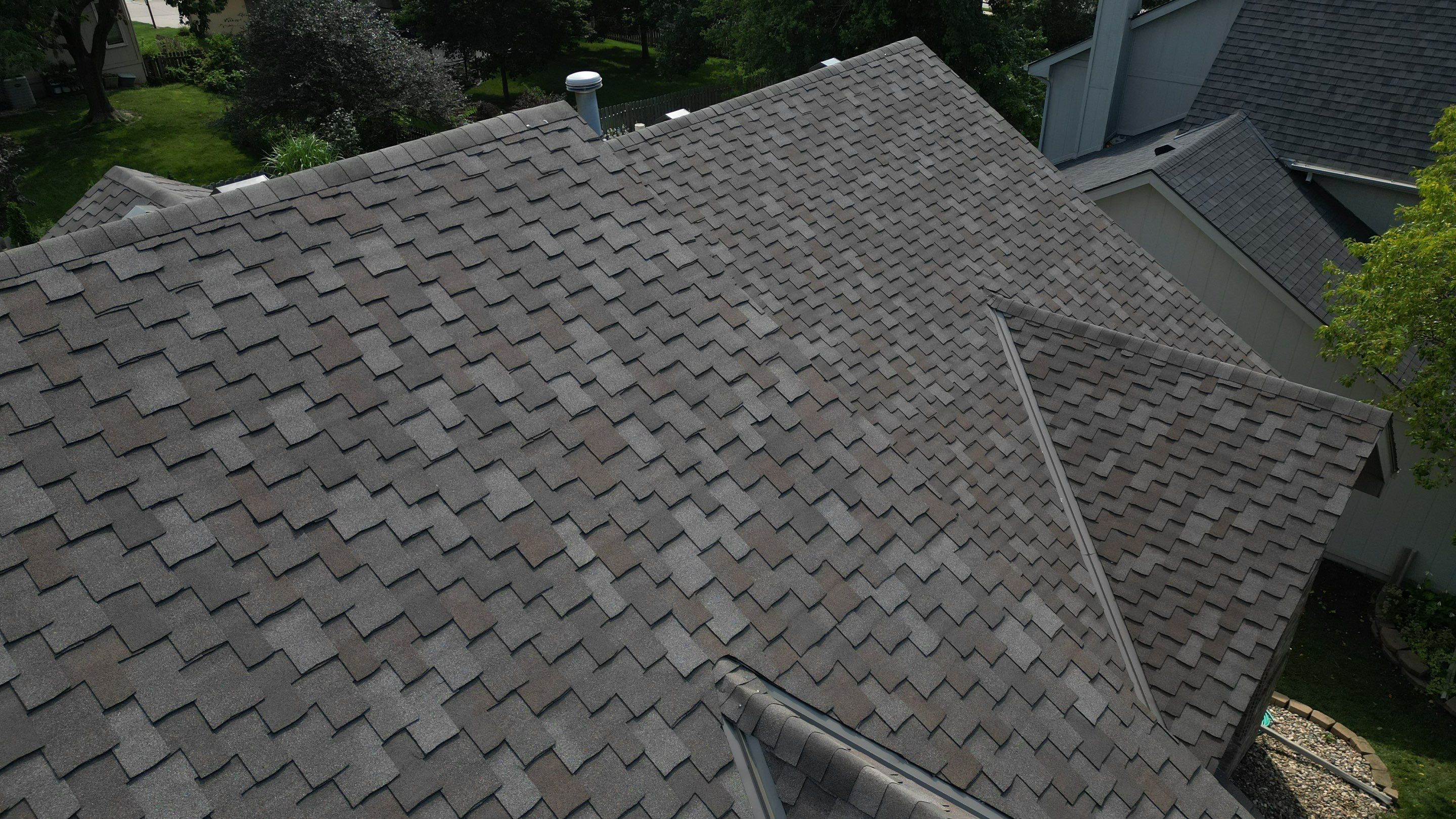 Residential Roofing Installation using IKO ArmourShake in Chalet Wood by Lightning Exteriors
