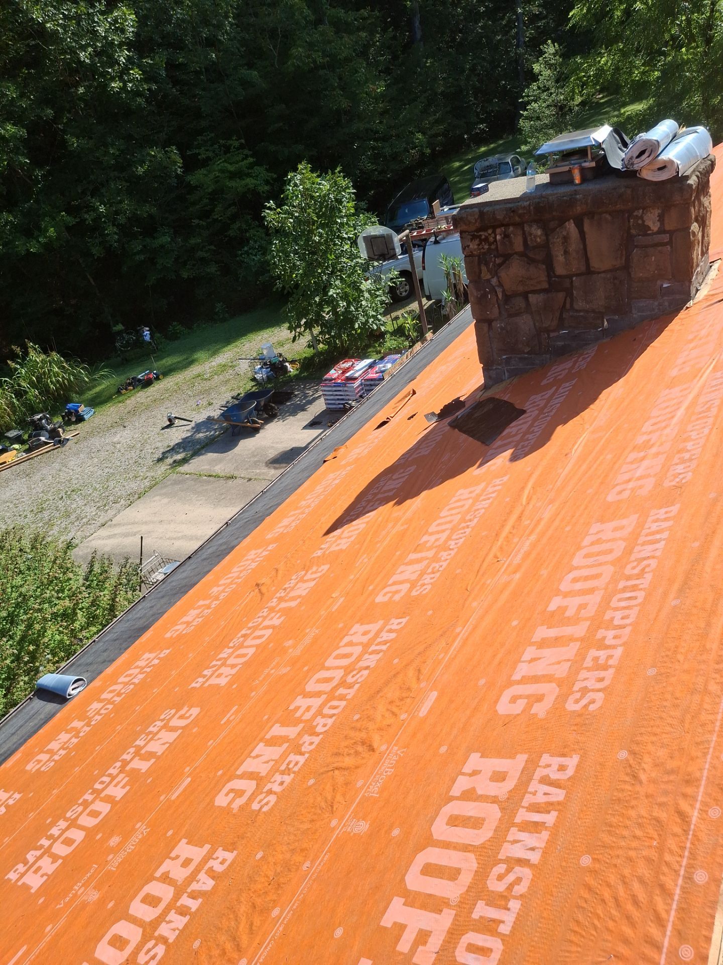 Residential Roofing Installation using GAF Timberline HDZ Barkwood by Rainstoppers Roofing