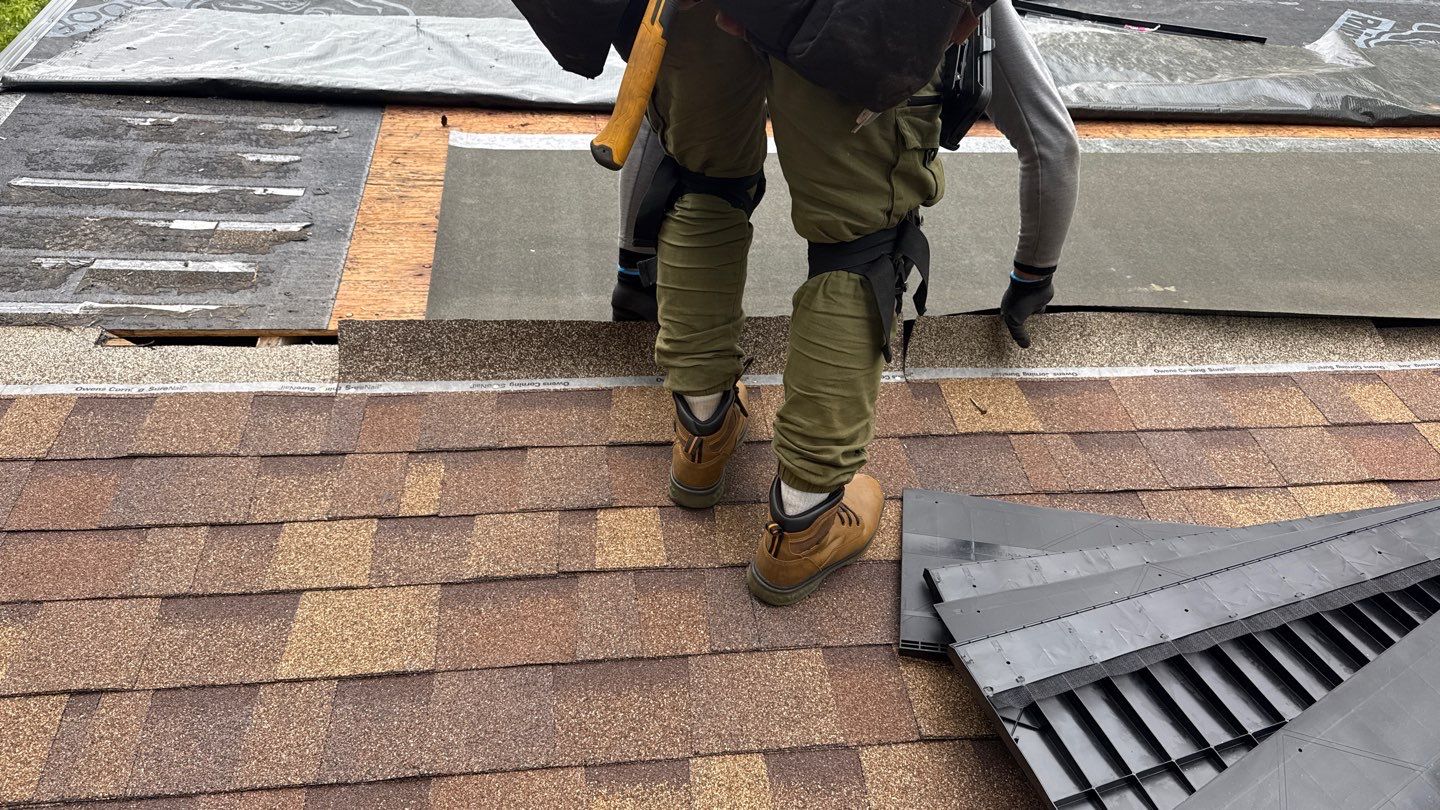 Roof Replacement using Owens Corning Desert Rose by 180 Contractors