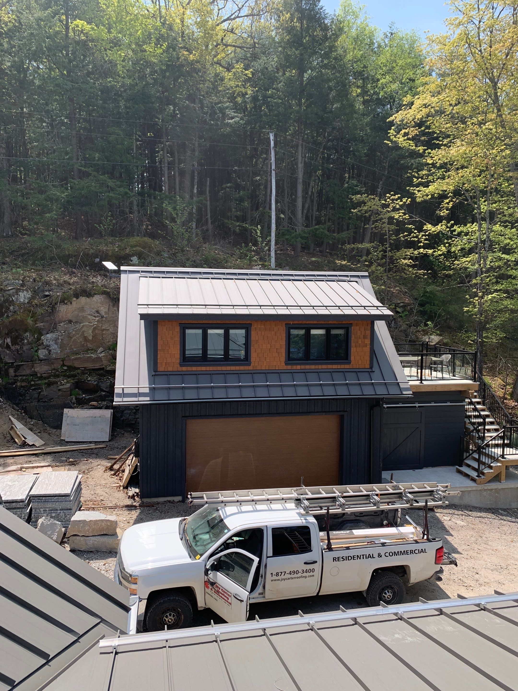 New Home Construction using 16" Standing Seam Panels by Jay Carter Roofing & Sheet Metal