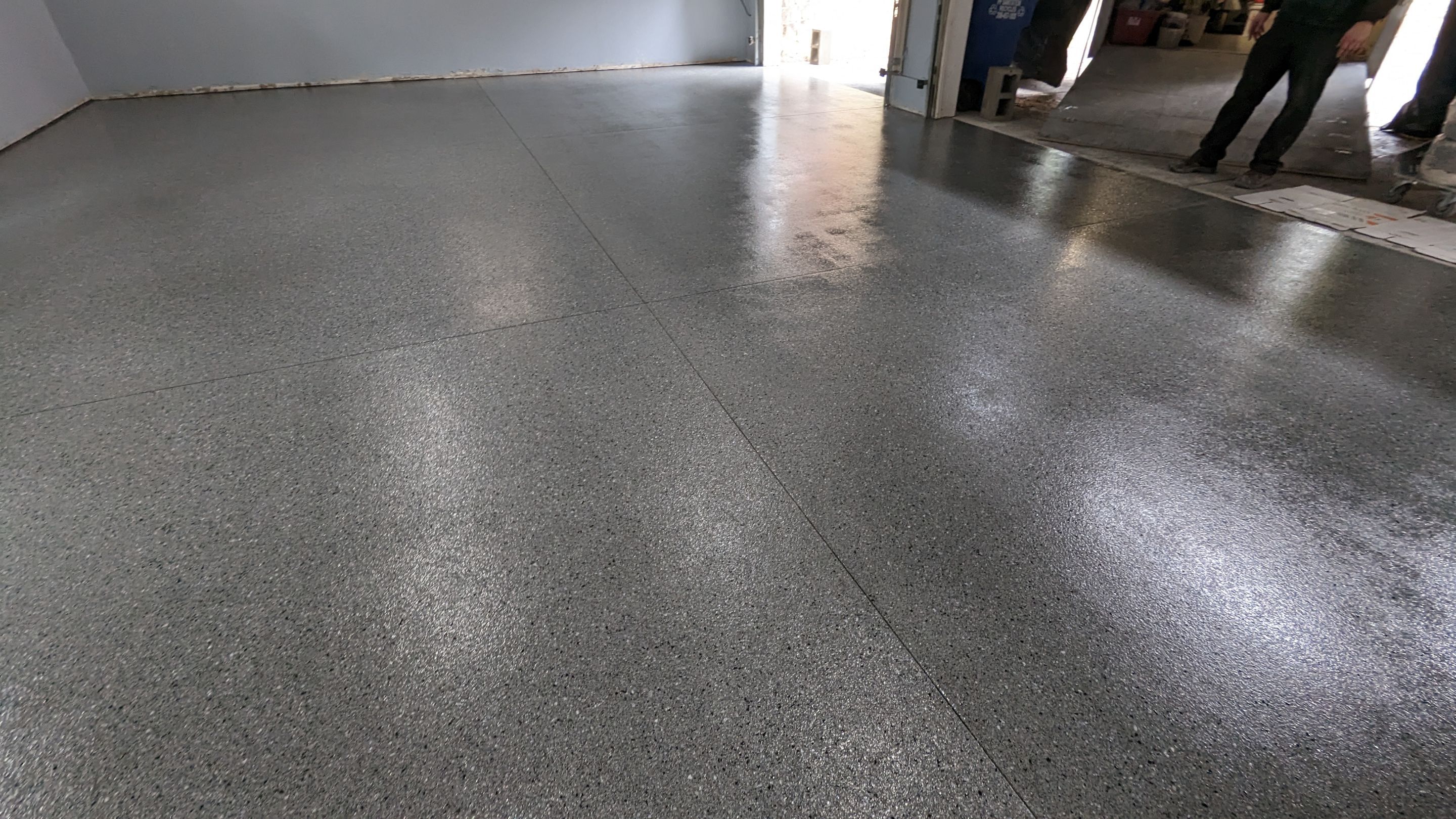 Garage Transformation using Slate Hybrid by Croc Coatings, LLC