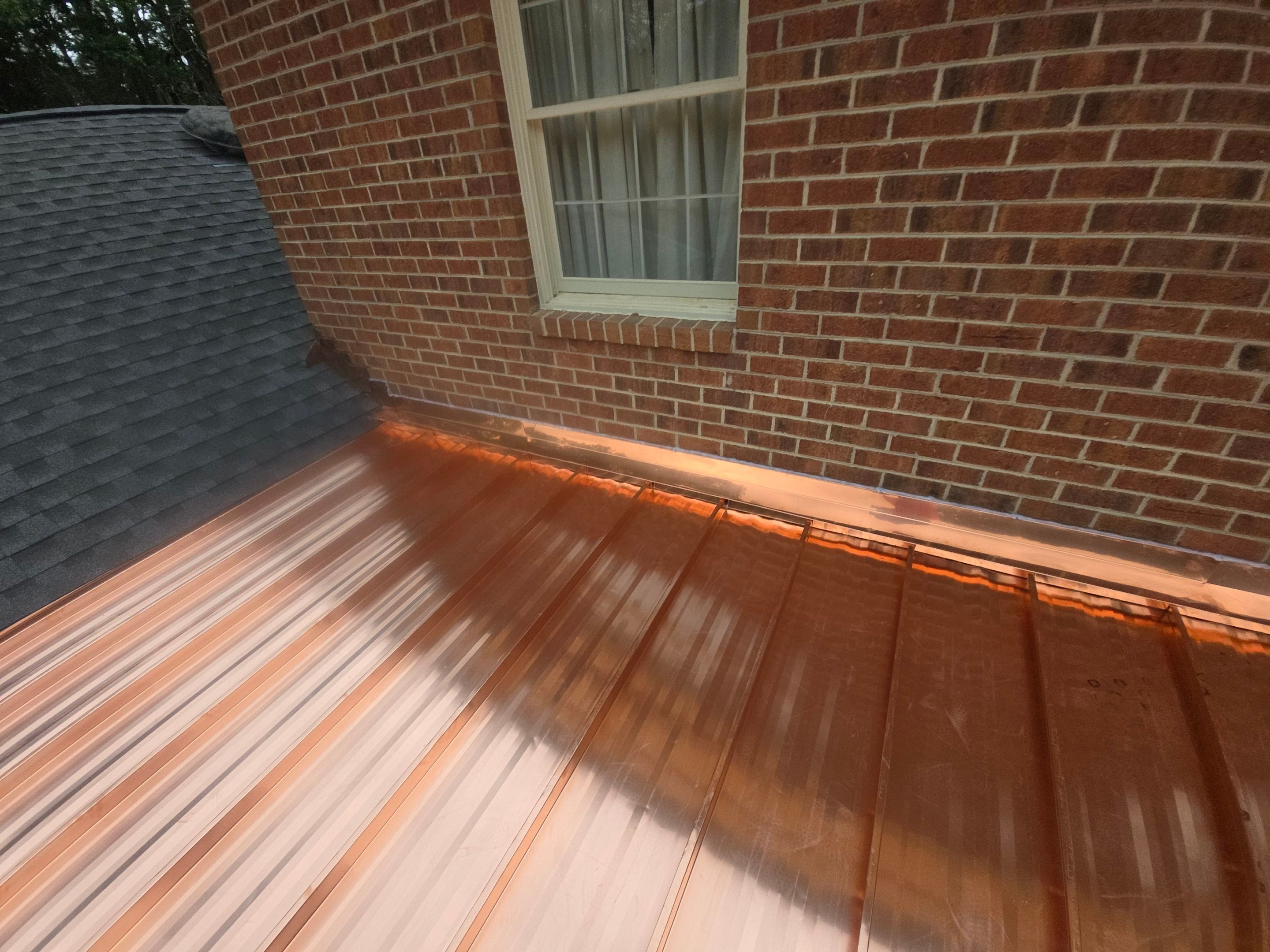 GAF HDZ Roof with Copper Standing Seam by H&S Roofing and Gutter