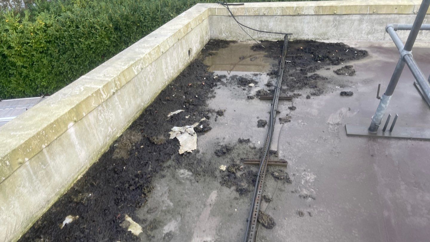 EPDM (rubber) Roof Cleaning using Honda 15lpm Low Pressure Washing Machine by Ges Exterior Cleaning ltd