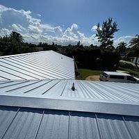 .032 Aluminum 1.5" Mechanical Seam Matte Black  by Total Roofing System The Metal Roof Experts