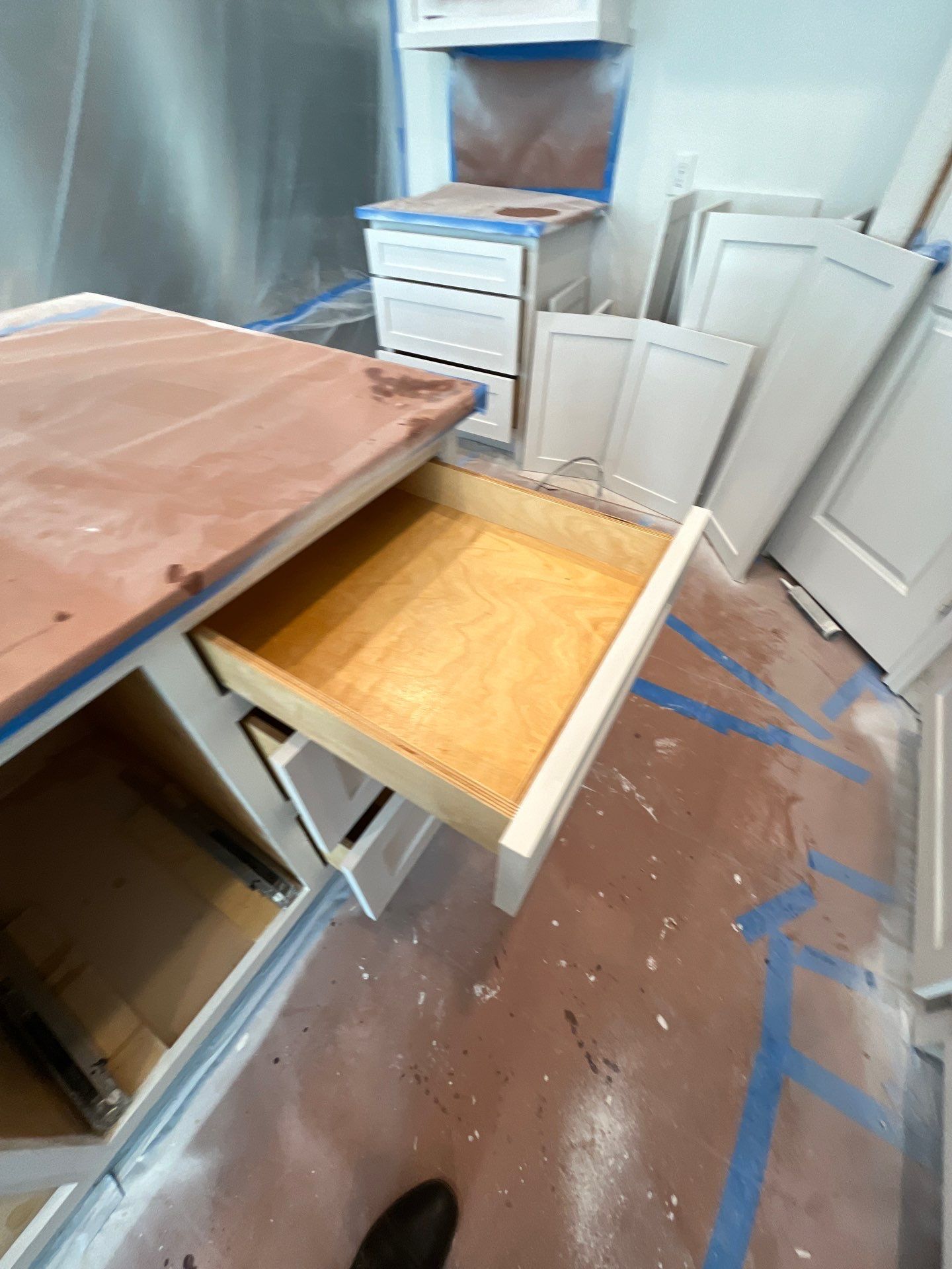 Kitchen Remodel using Water mitigation equipment by L&T General Contractors and Restoration INC