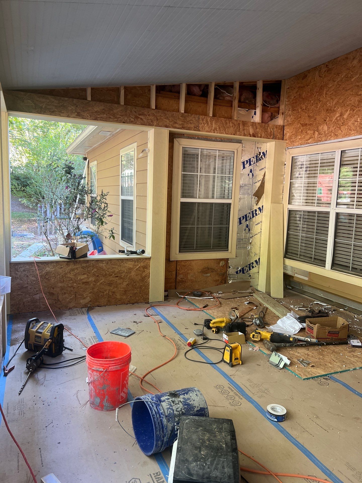 Trex Deck Build, Shed Roof Porch Install, and Door Replacement in Alpharetta, GA by Nelson Exteriors