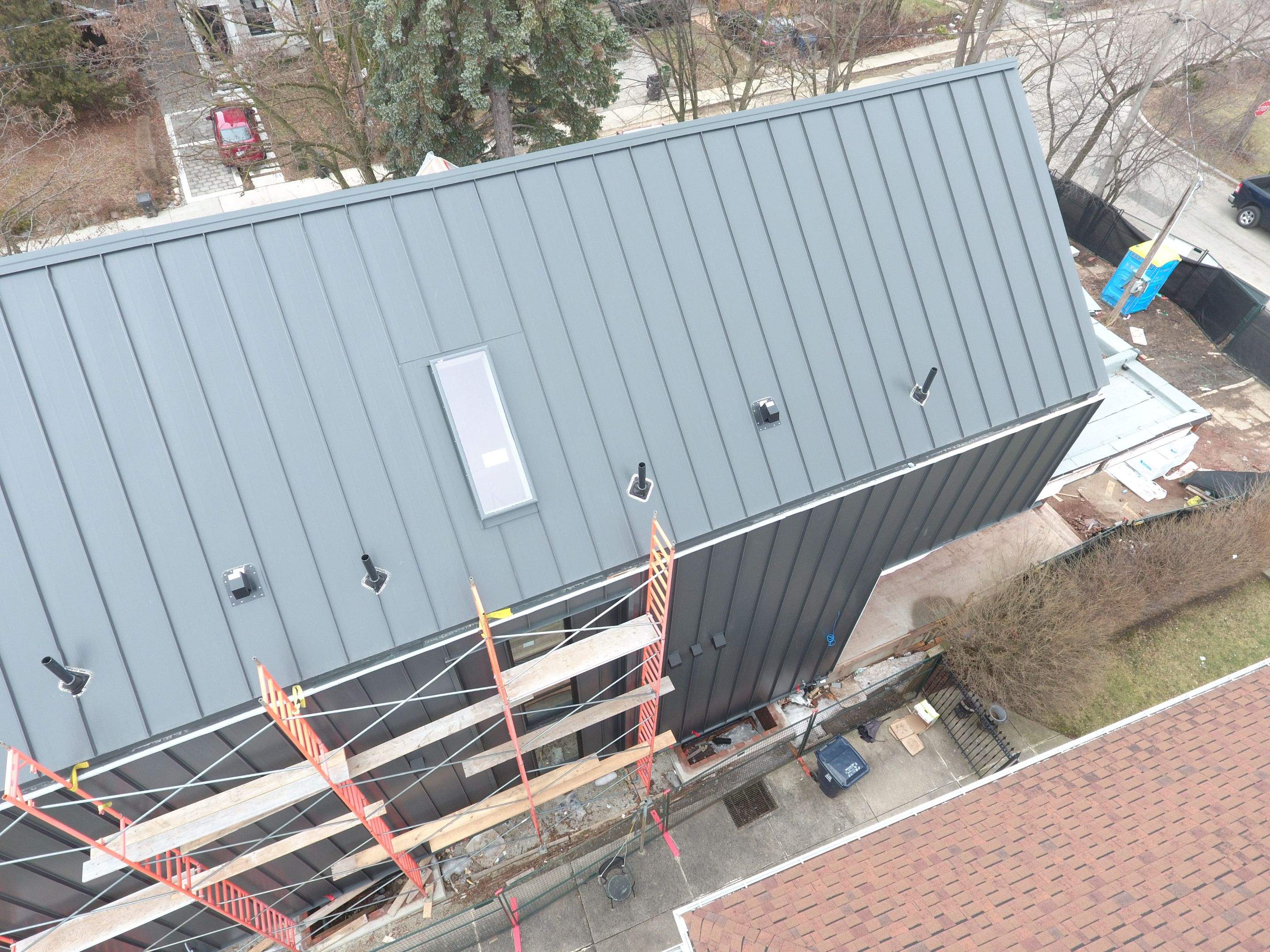 New Home Construction using 16" Standing Seam Panels by Jay Carter Roofing & Sheet Metal