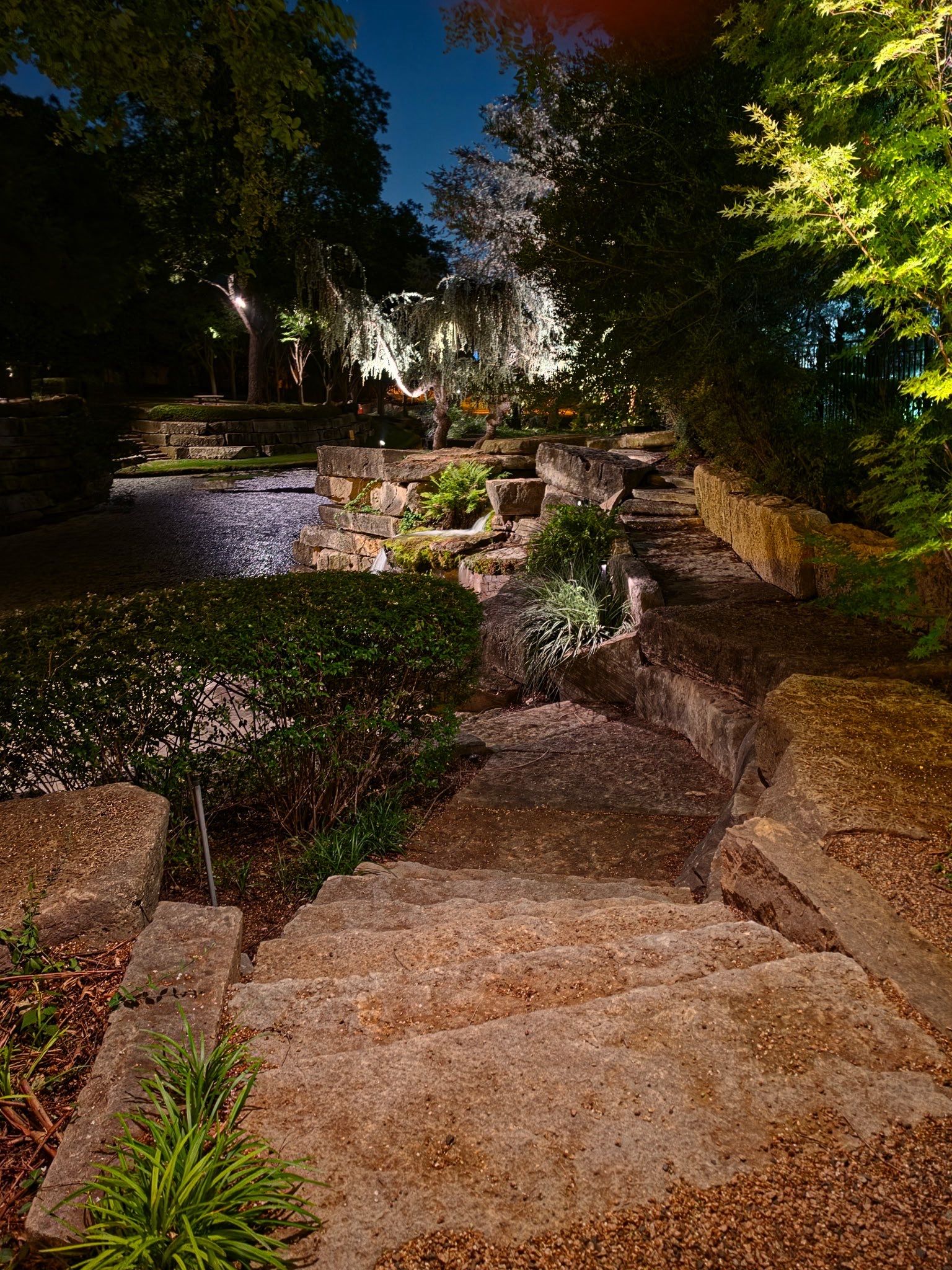 Glen Abbey HOA Park in Dallas by Outdoor Lights + Shades