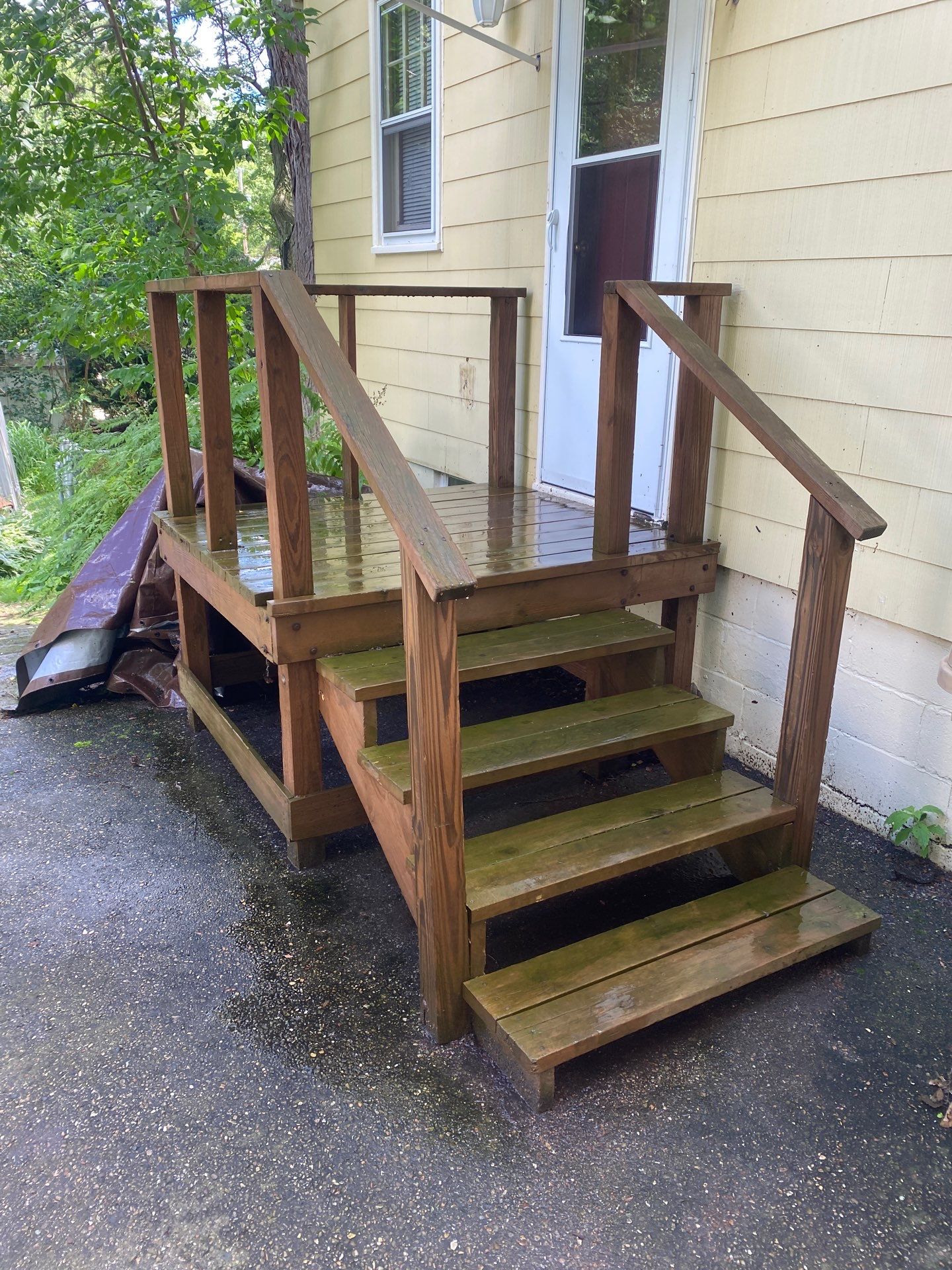 Wood and path clean by Shulla Exterior Cleaning