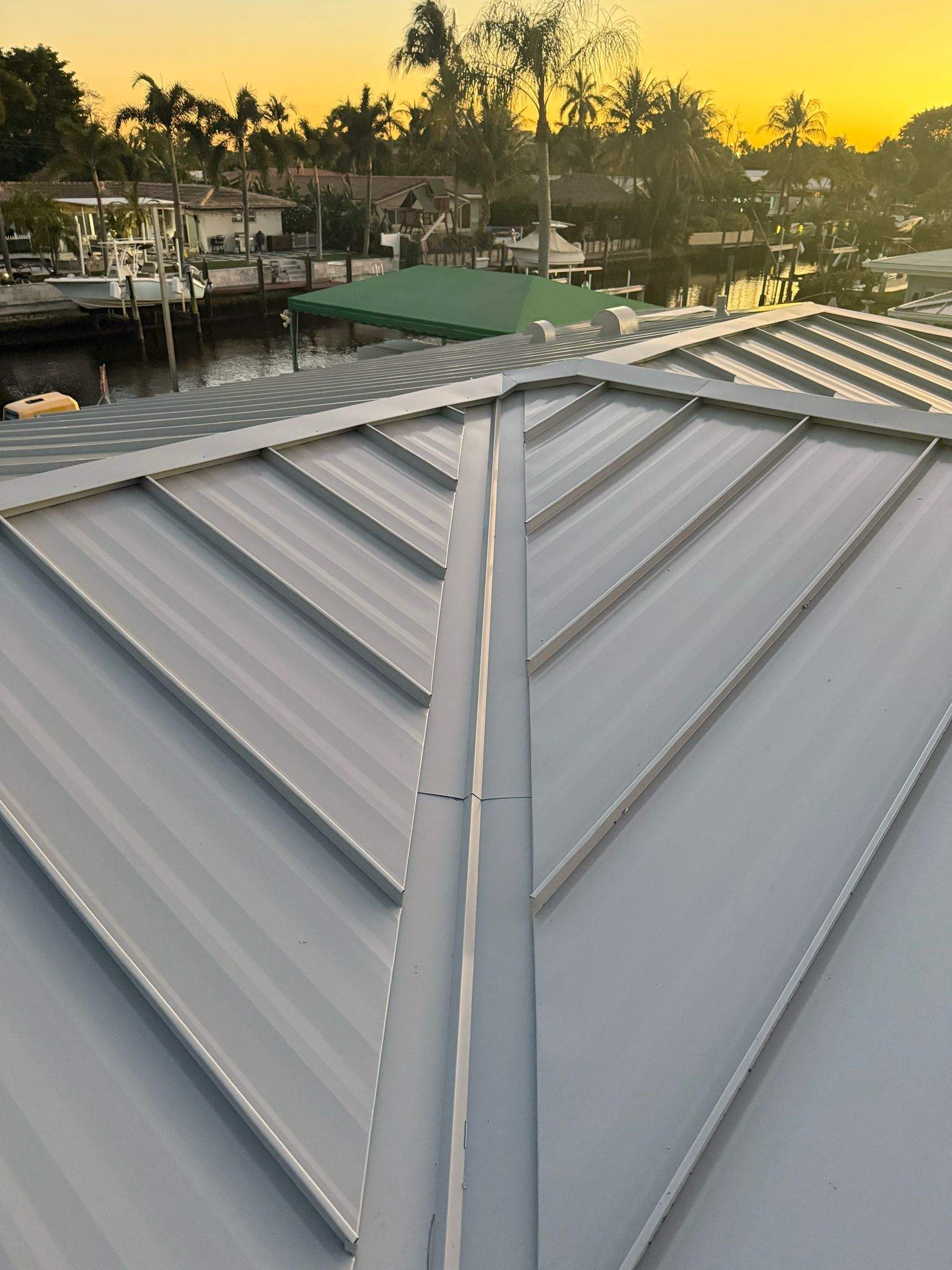 24ga 1.5" Mechanical seam Dove Gray  by Total Roofing System The Metal Roof Experts
