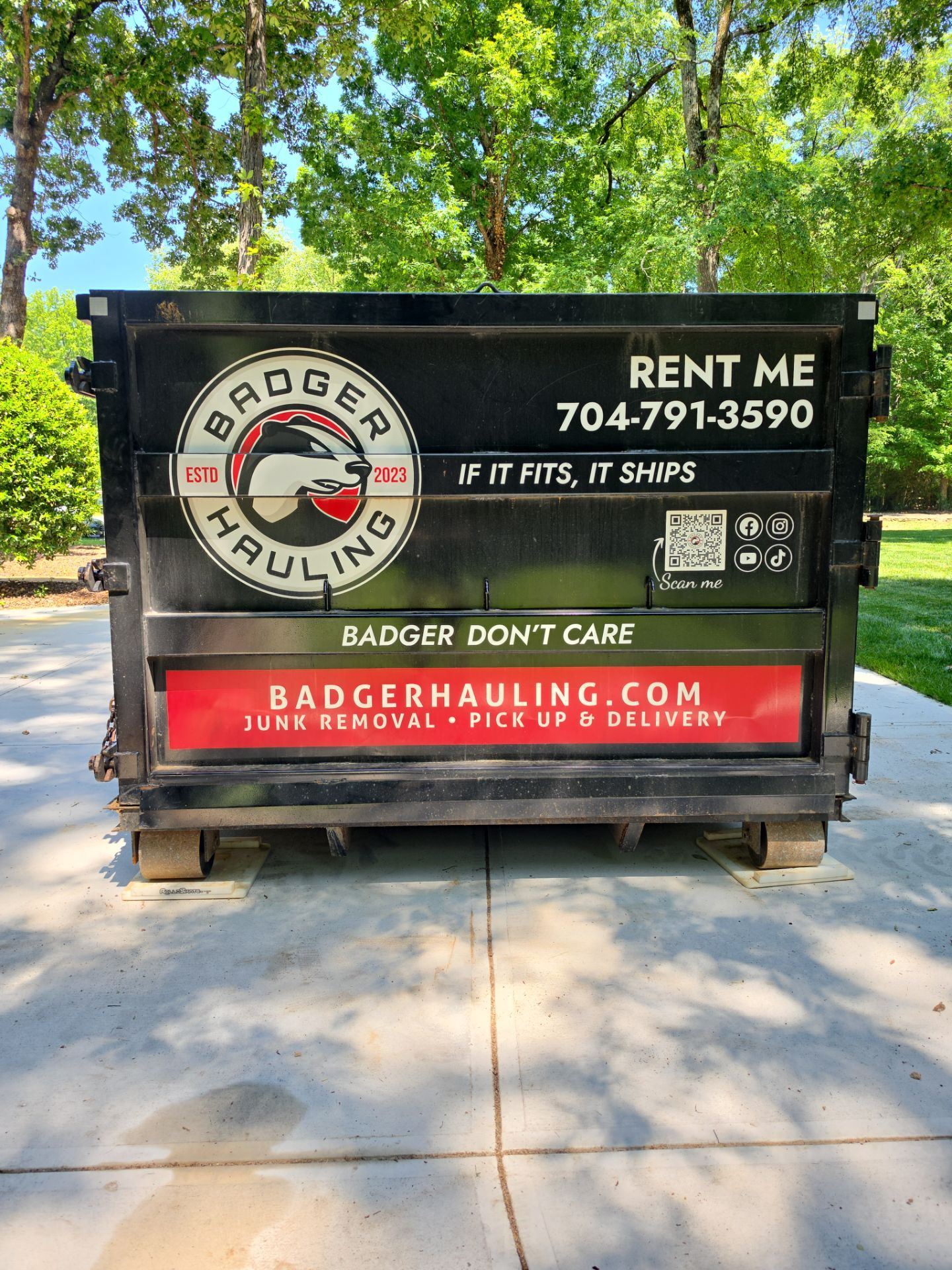 Job site clean up in Charlotte by Badger Hauling