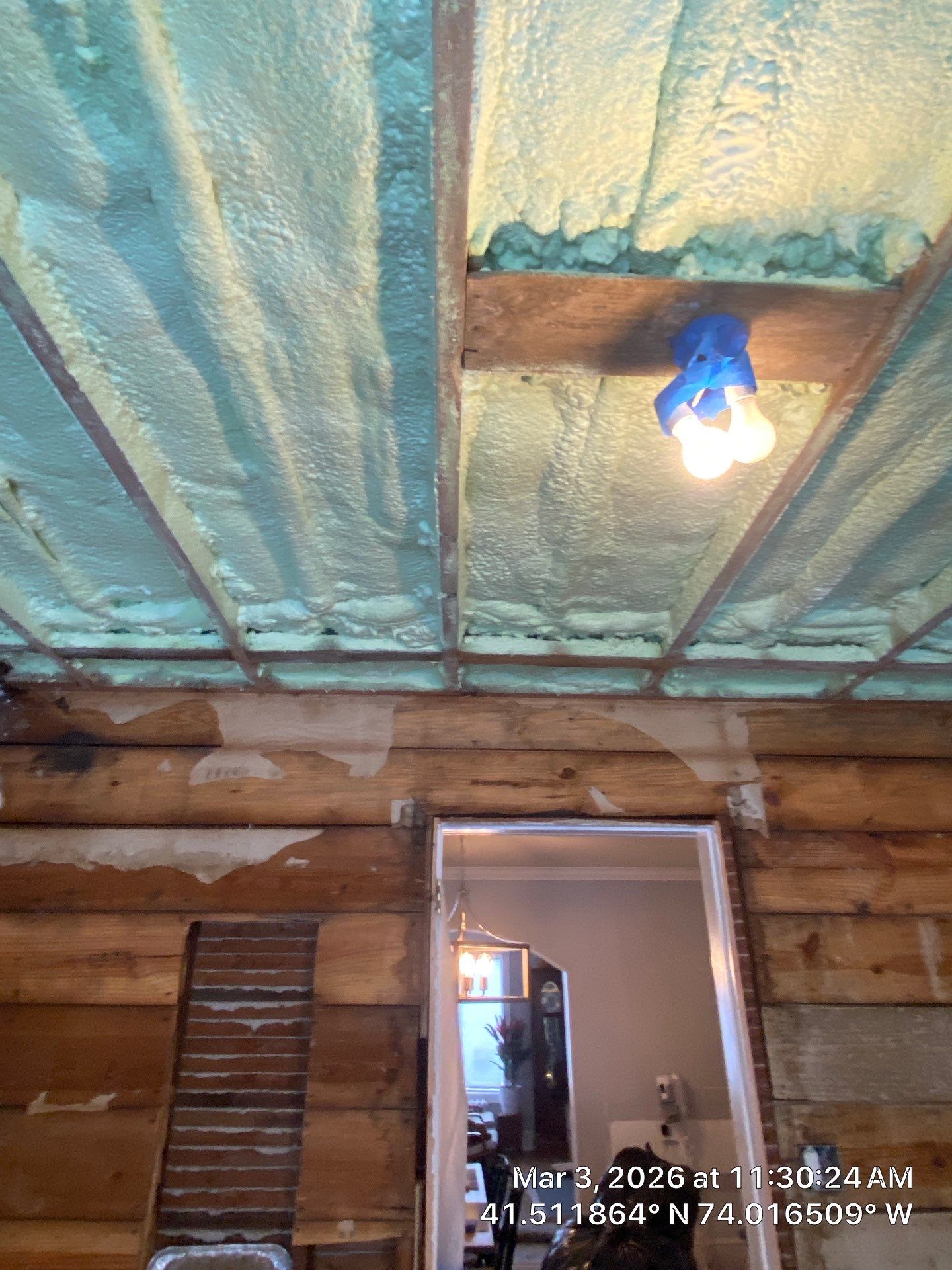 Attic Insulation using open cell spray foam by NYS Foam & Energy