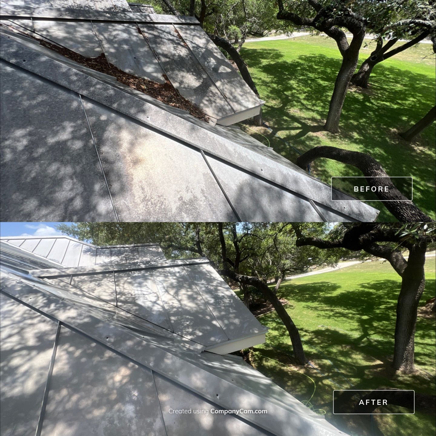Metal Roof Wash Project in Boerne by Bright Choice