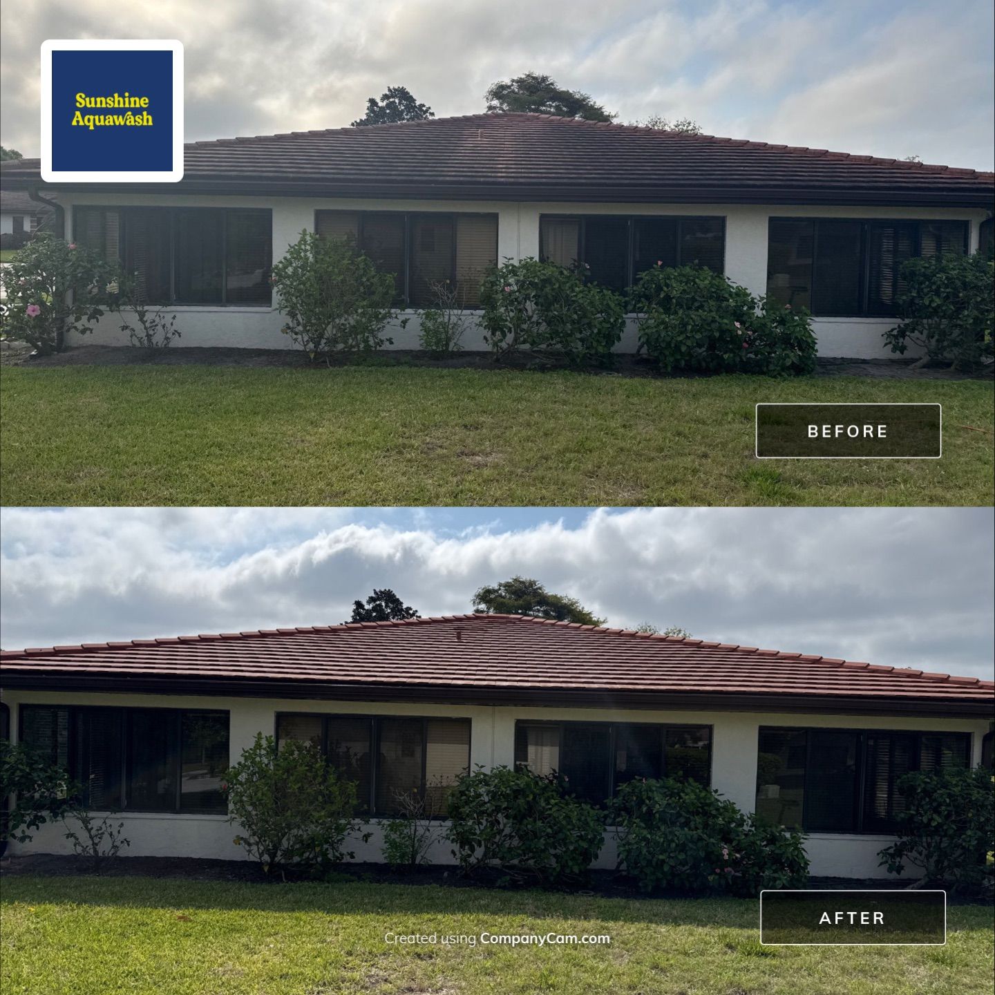 Tile Roof Cleaning – Vivenda at Bradenton I (5-Star Review & Neighbor Referrals) by Sunshine AquaWash