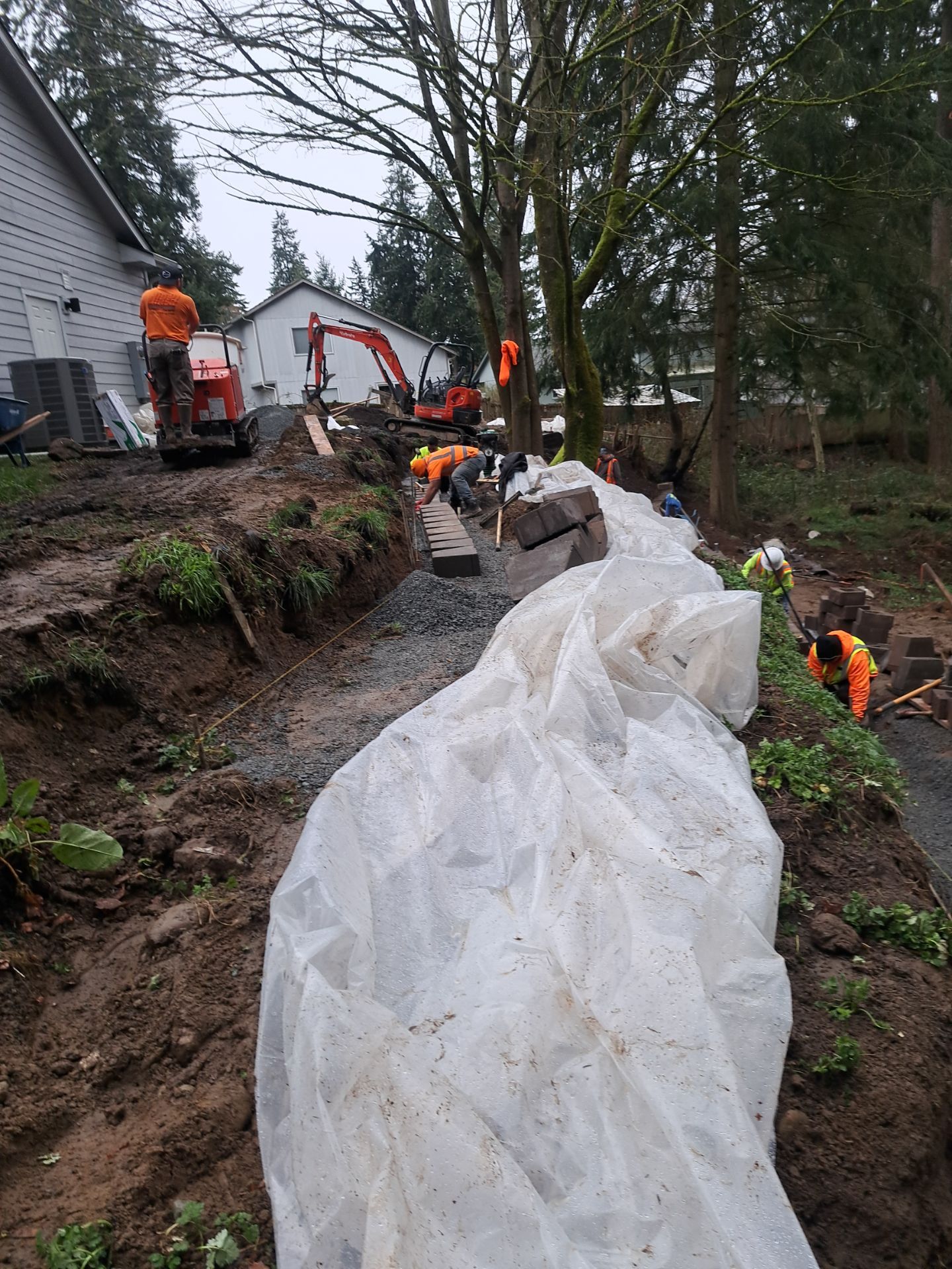 Retaining Wall and Backyard Renovation | Everett  by Jireh Asphalt & Concrete Inc 