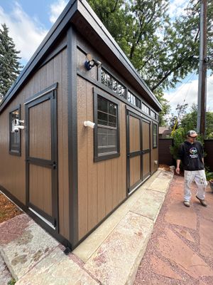 Modern Shed Construction with Stone Foundation in Sioux Falls