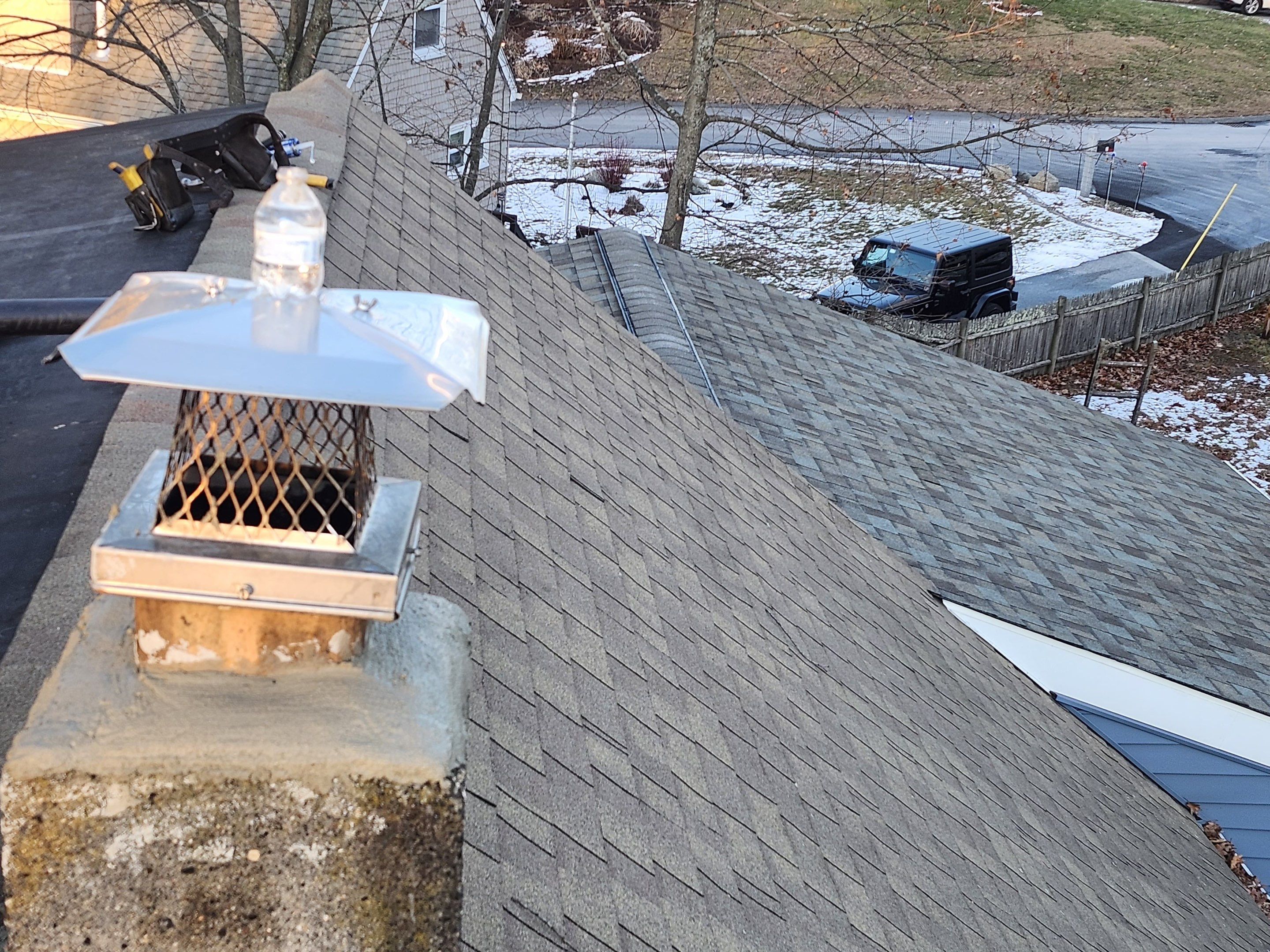 Roofing, Skylight & Chimney Project in Burlington by Mighty Dog Roofing of Greater Middlesex County