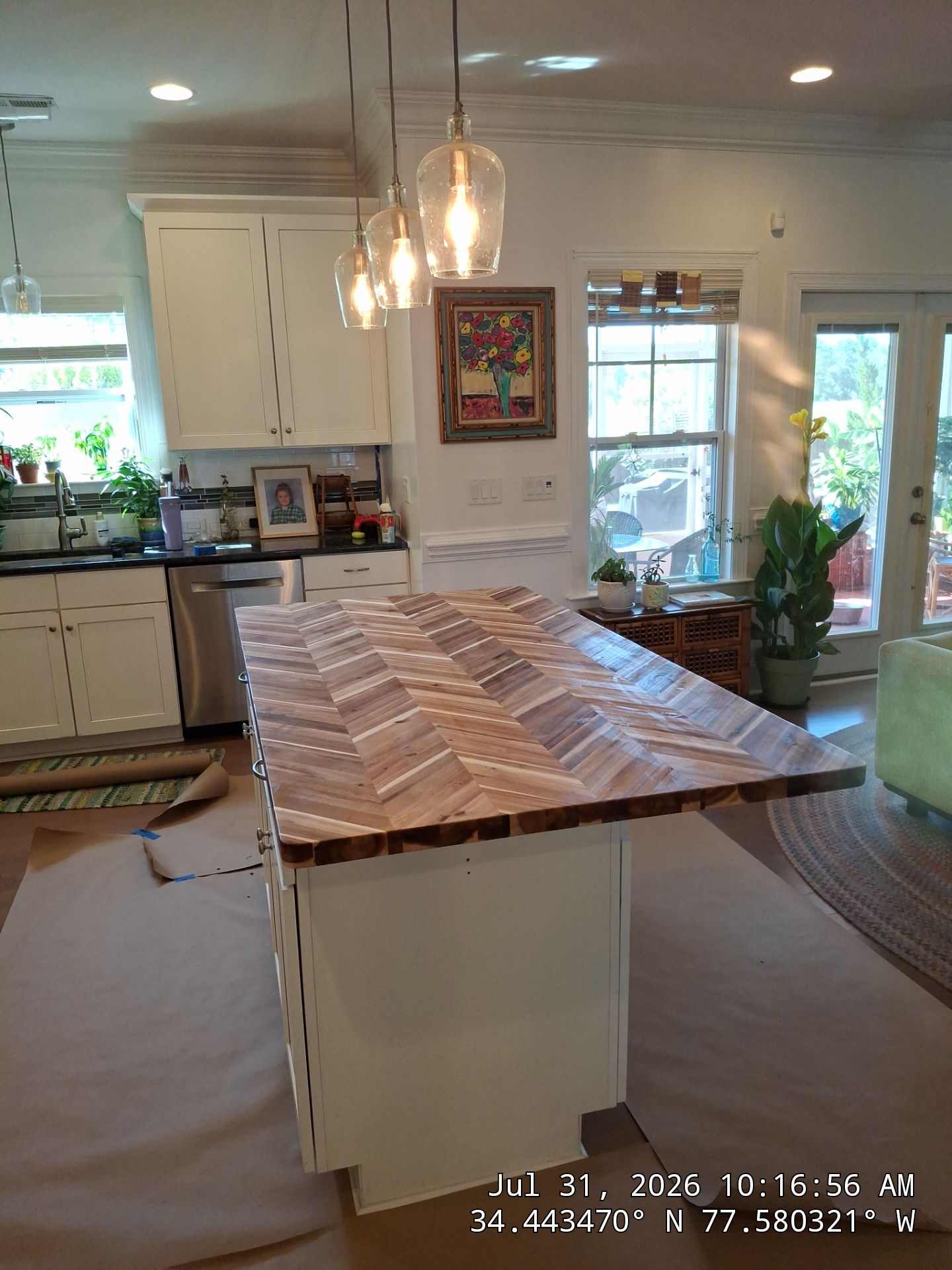 Kitchen Updates, Butler Pantry Removal, and Outdoor Shower Installation in Hampstead by RGR Construction and Roofing, LLC